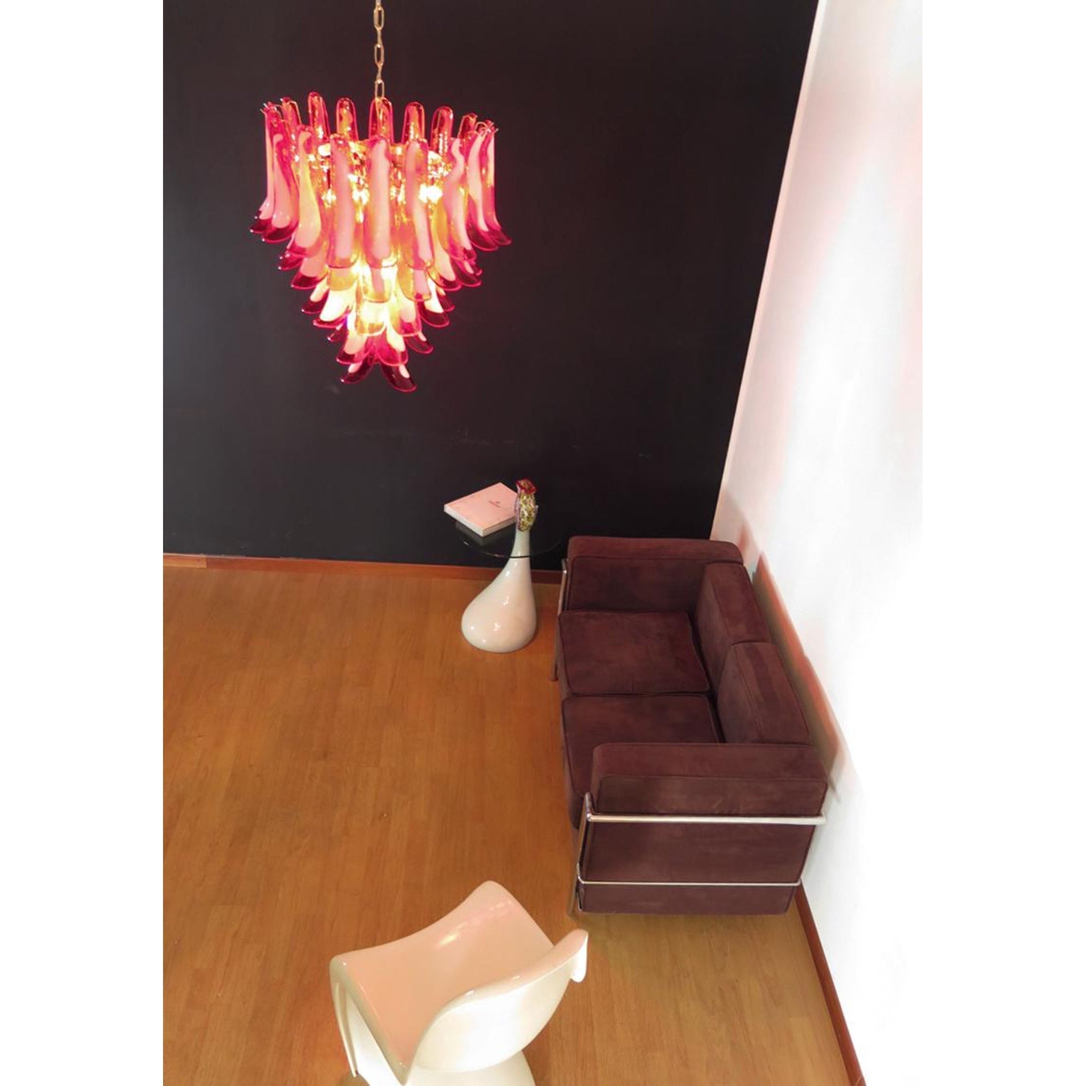 Alsorisra Lustre Postmoderne de Luxe en Verre Pétale