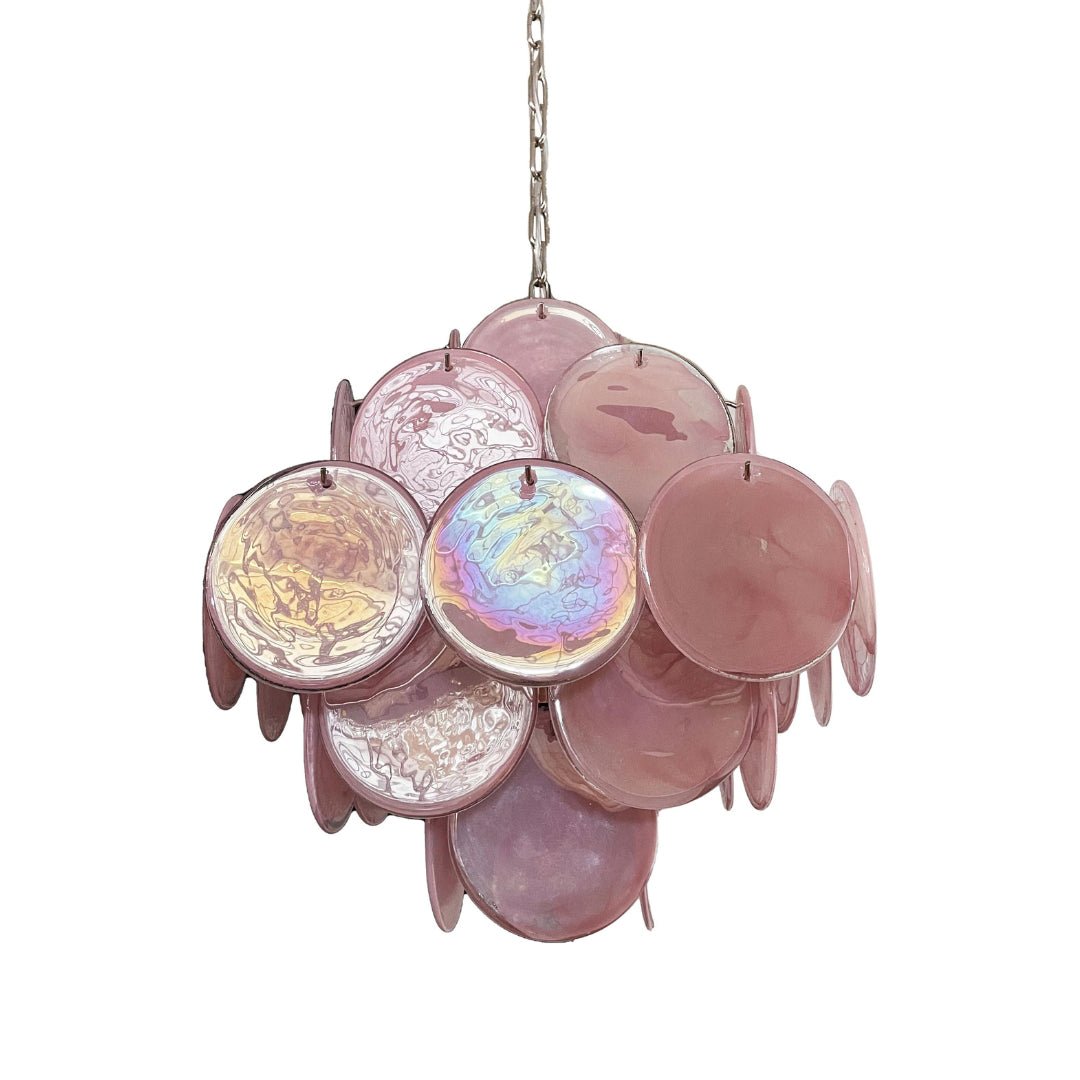 Aurora Lustre Rose à Disques Superposés Artisanal
