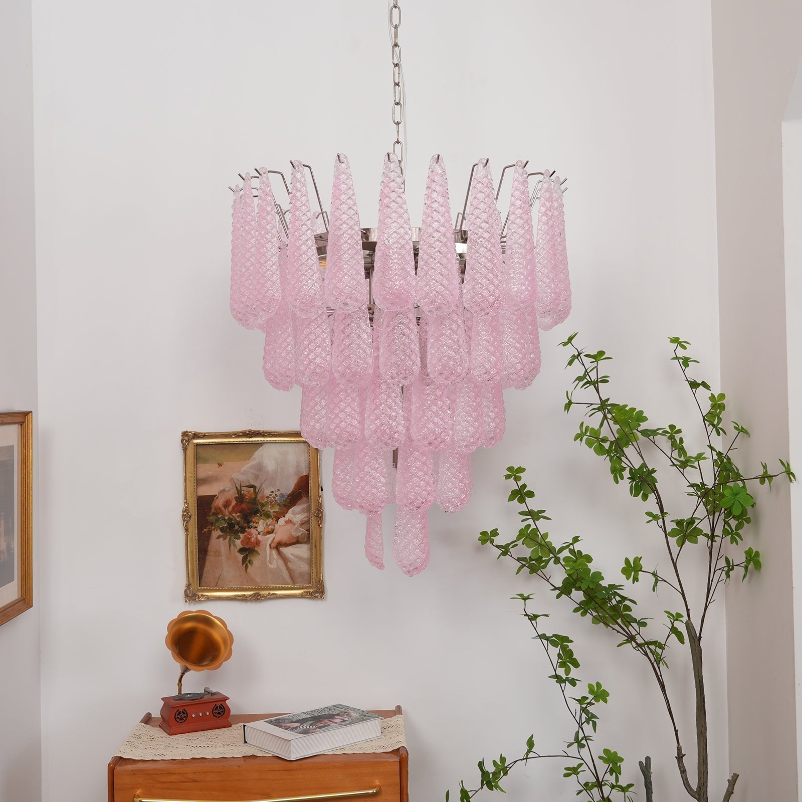 Aurora Lustre Rose Goutte Rosée Cascadant Romantique