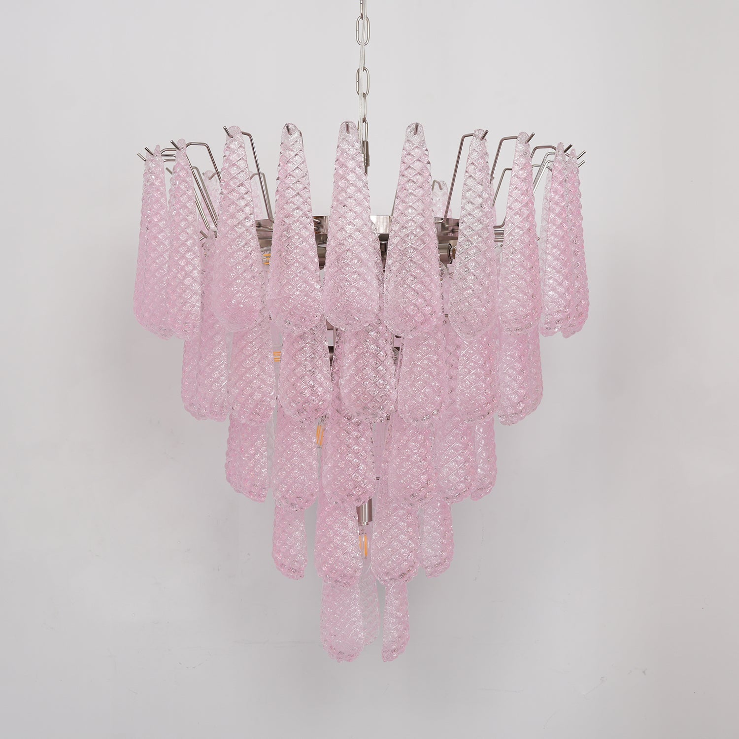 Aurora Lustre en Verre Rose Luxe