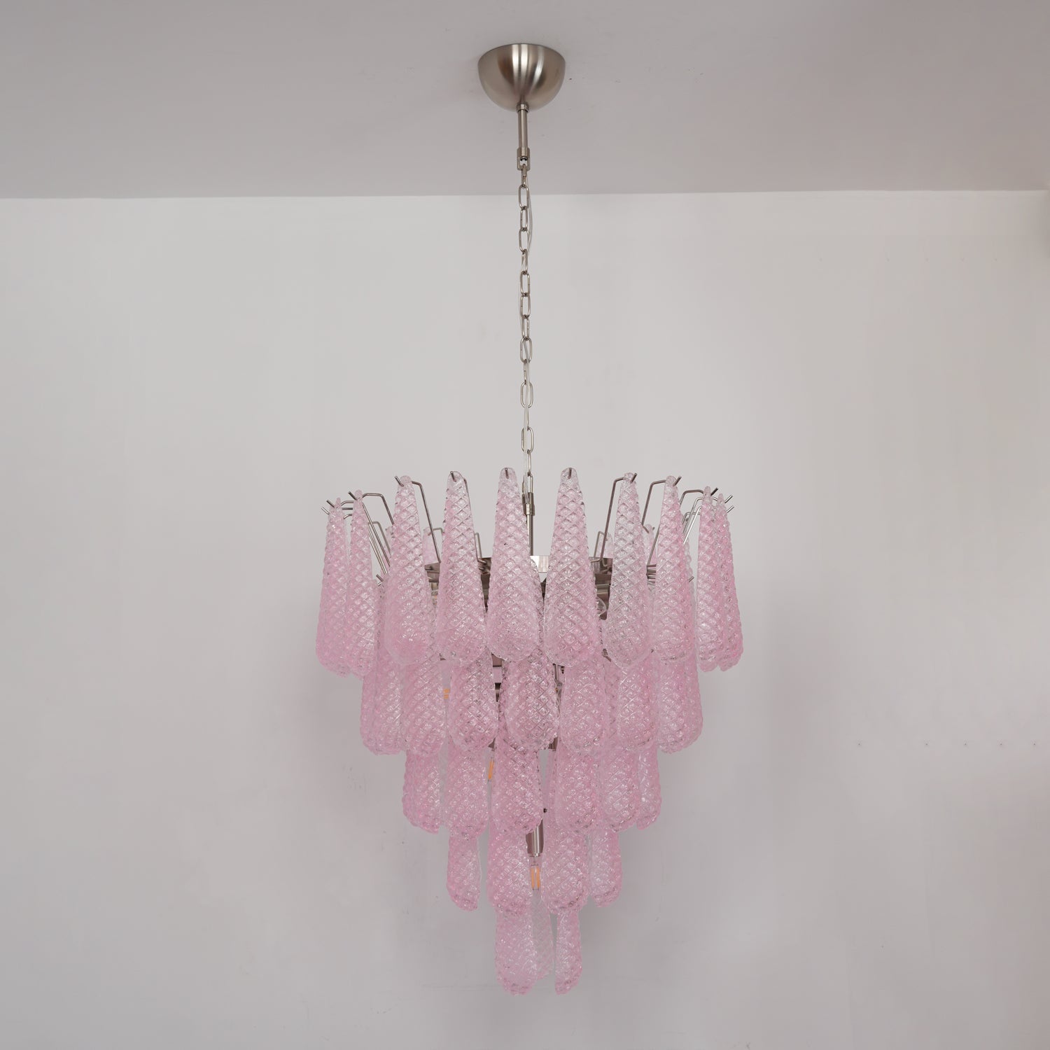 Aurora Lustre en Verre Rose Luxe