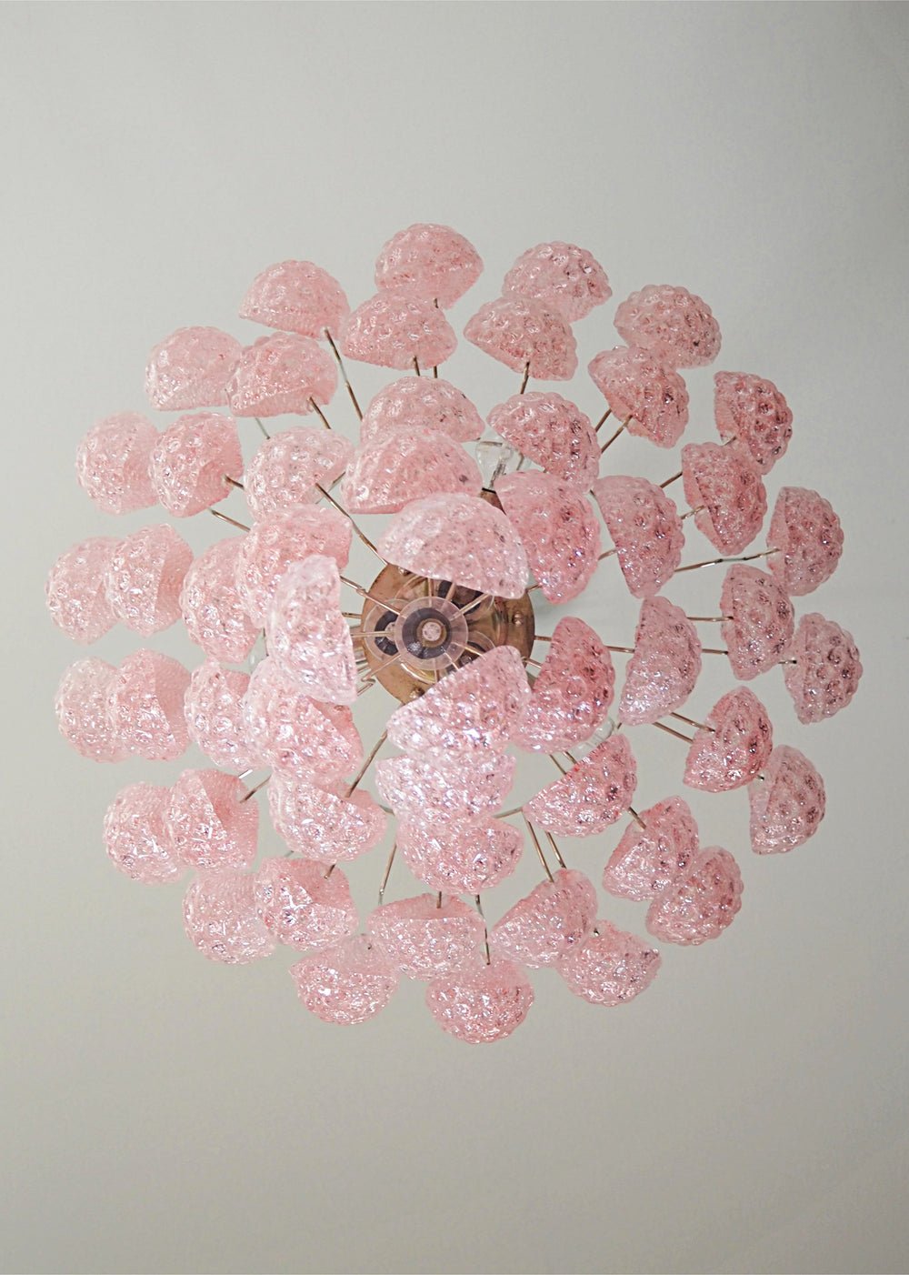 Aurora Lustre en Verre Rose Luxe
