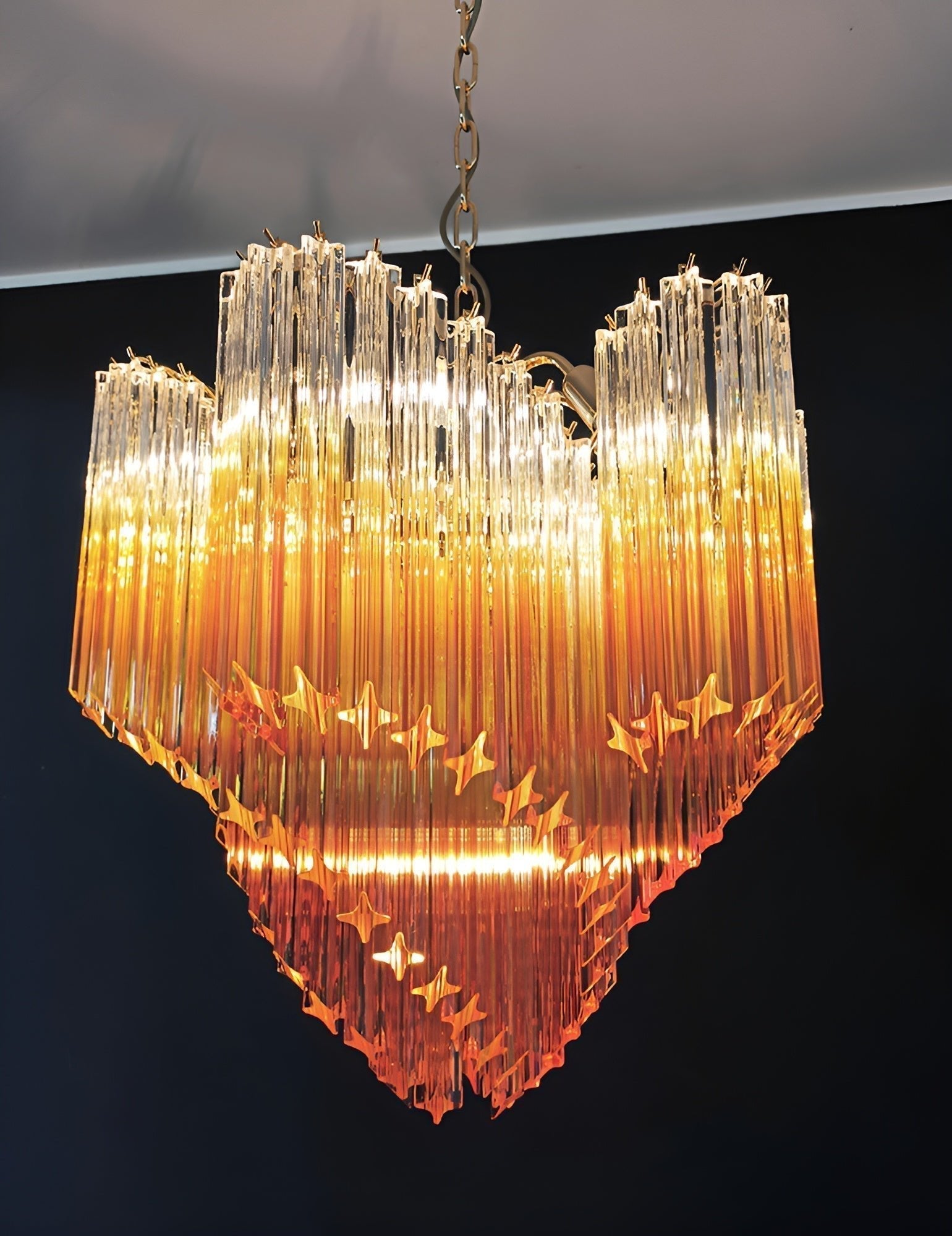 Evmararae Lustre en verre dégradé