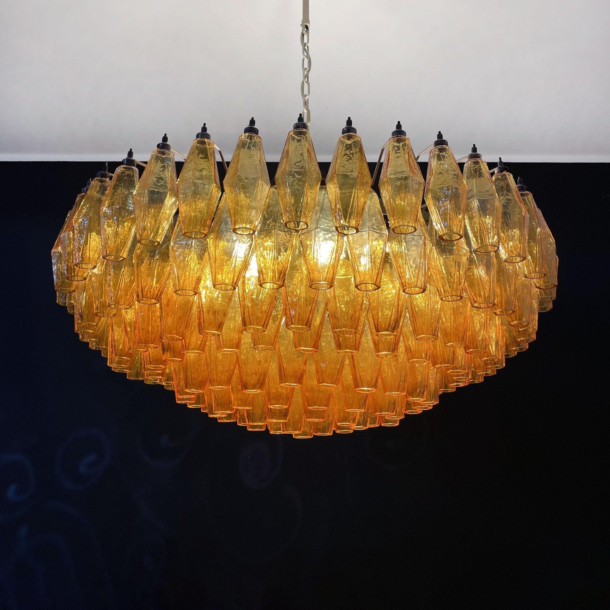 Murano Lustre Ambre Superposé Ovale