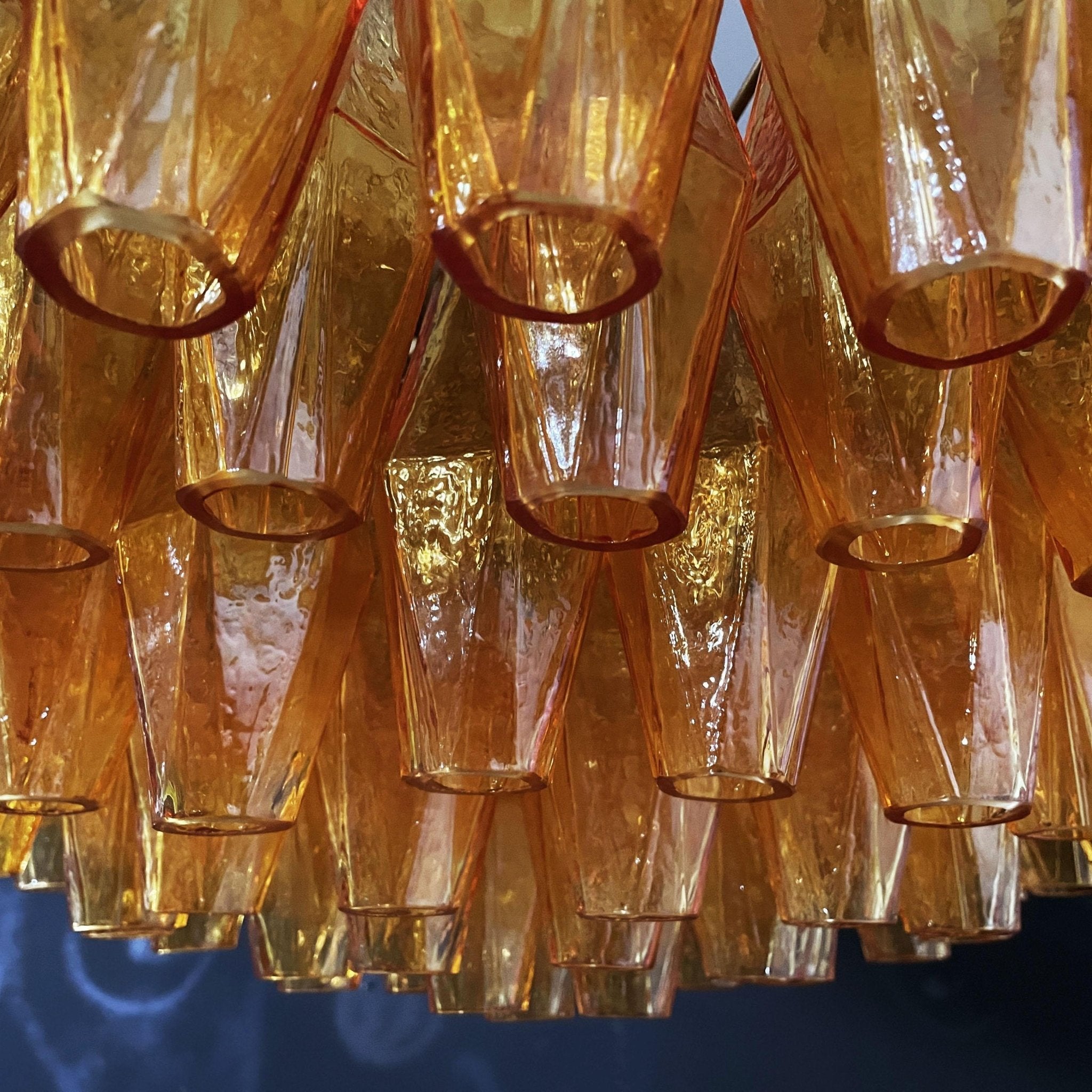 Murano Lustre Ambre Superposé Ovale