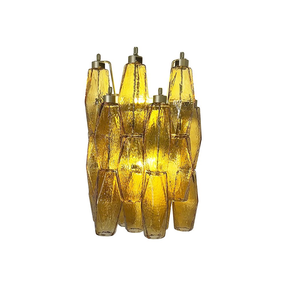 Aurora Applique Murale Ambre Losange Verre Chaleur