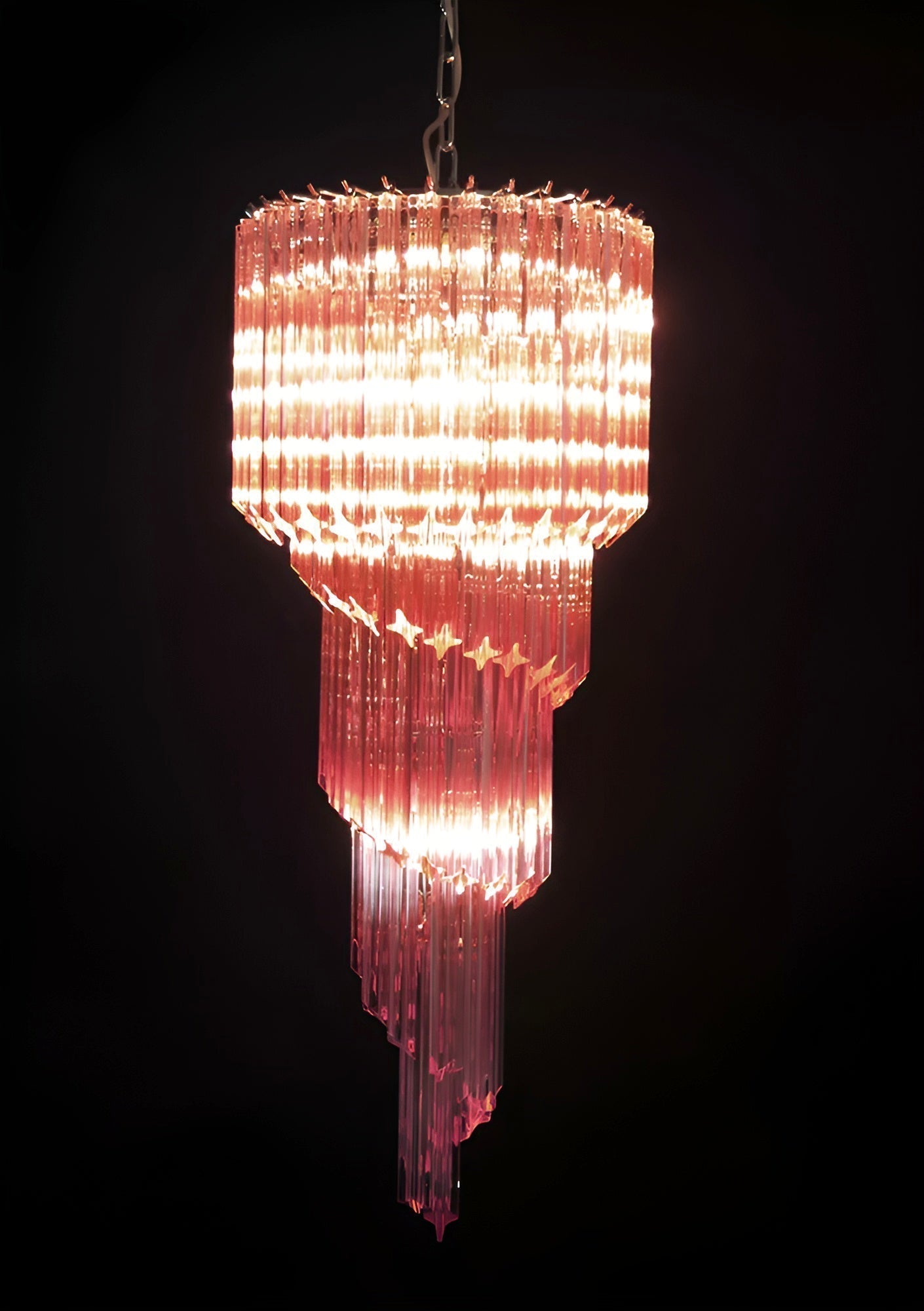 Aurora Lustre Spiral Prism Rose Superposé