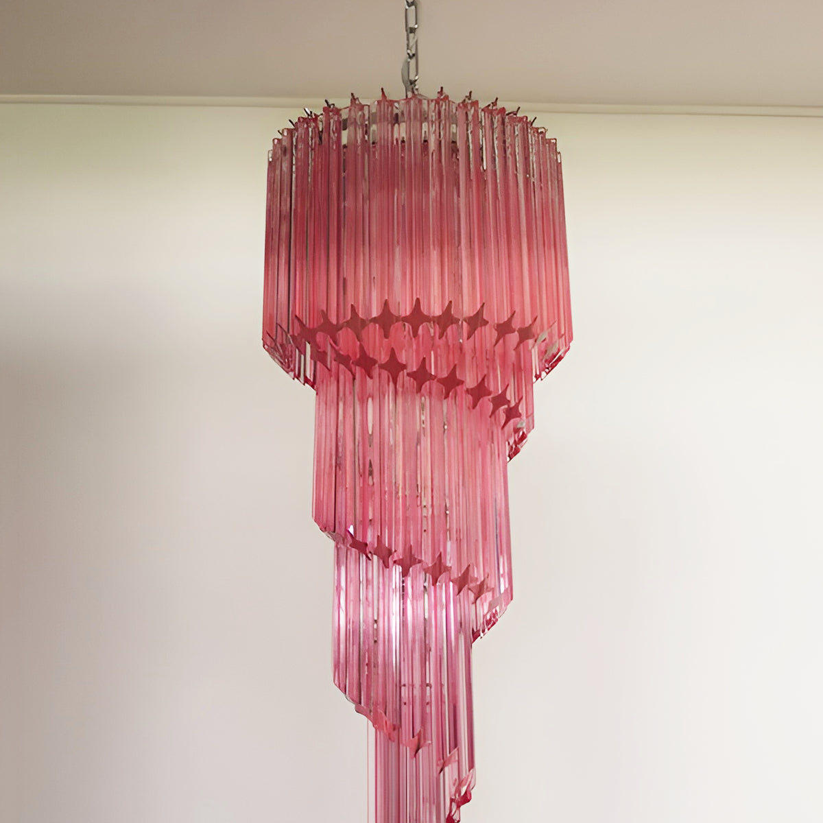 Aurora Lustre Spiral Prism Rose Superposé