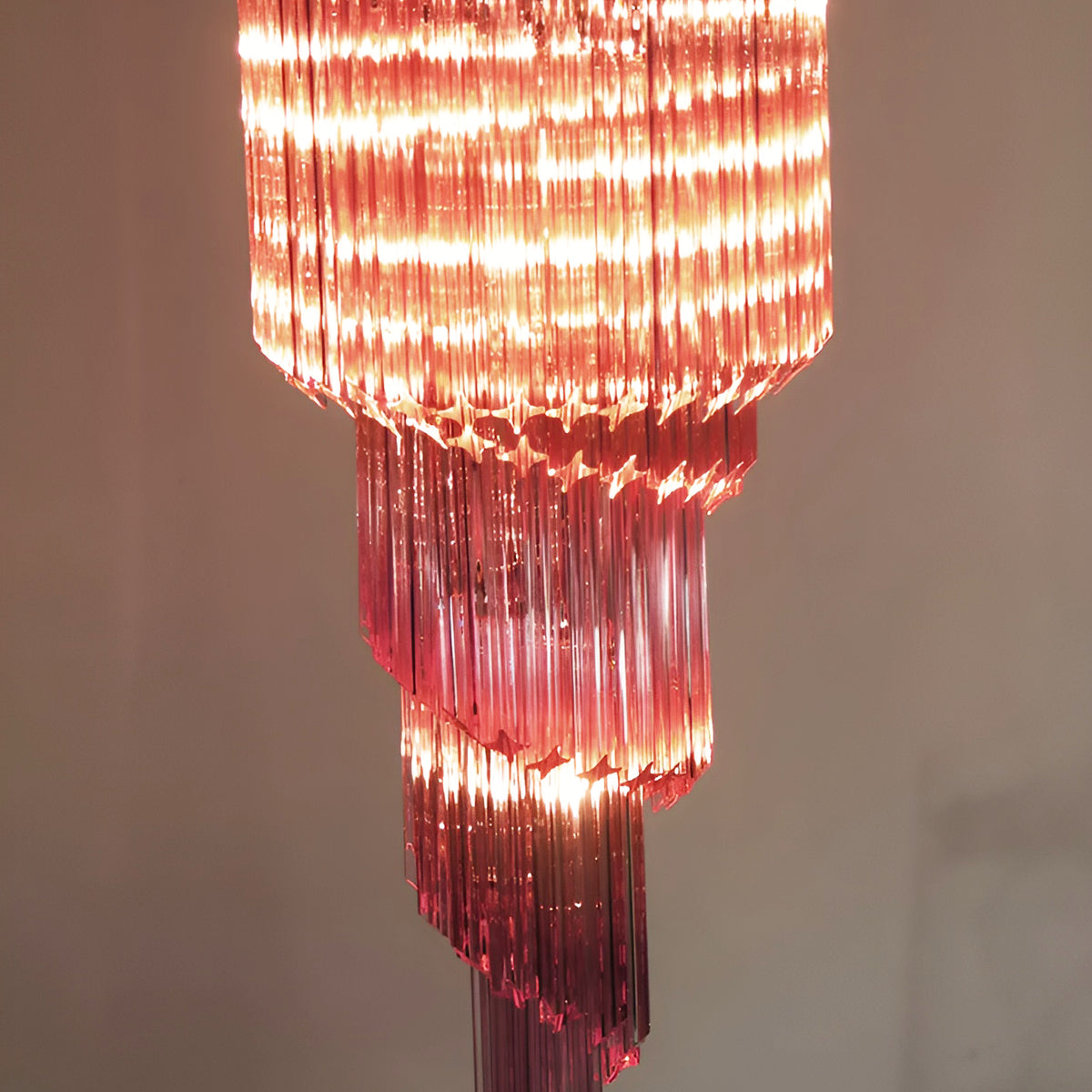 Aurora Lustre Spiral Prism Rose Superposé