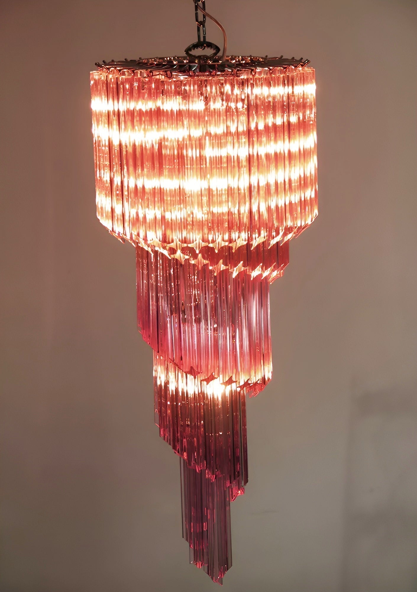 Aurora Lustre Spiral Prism Rose Superposé