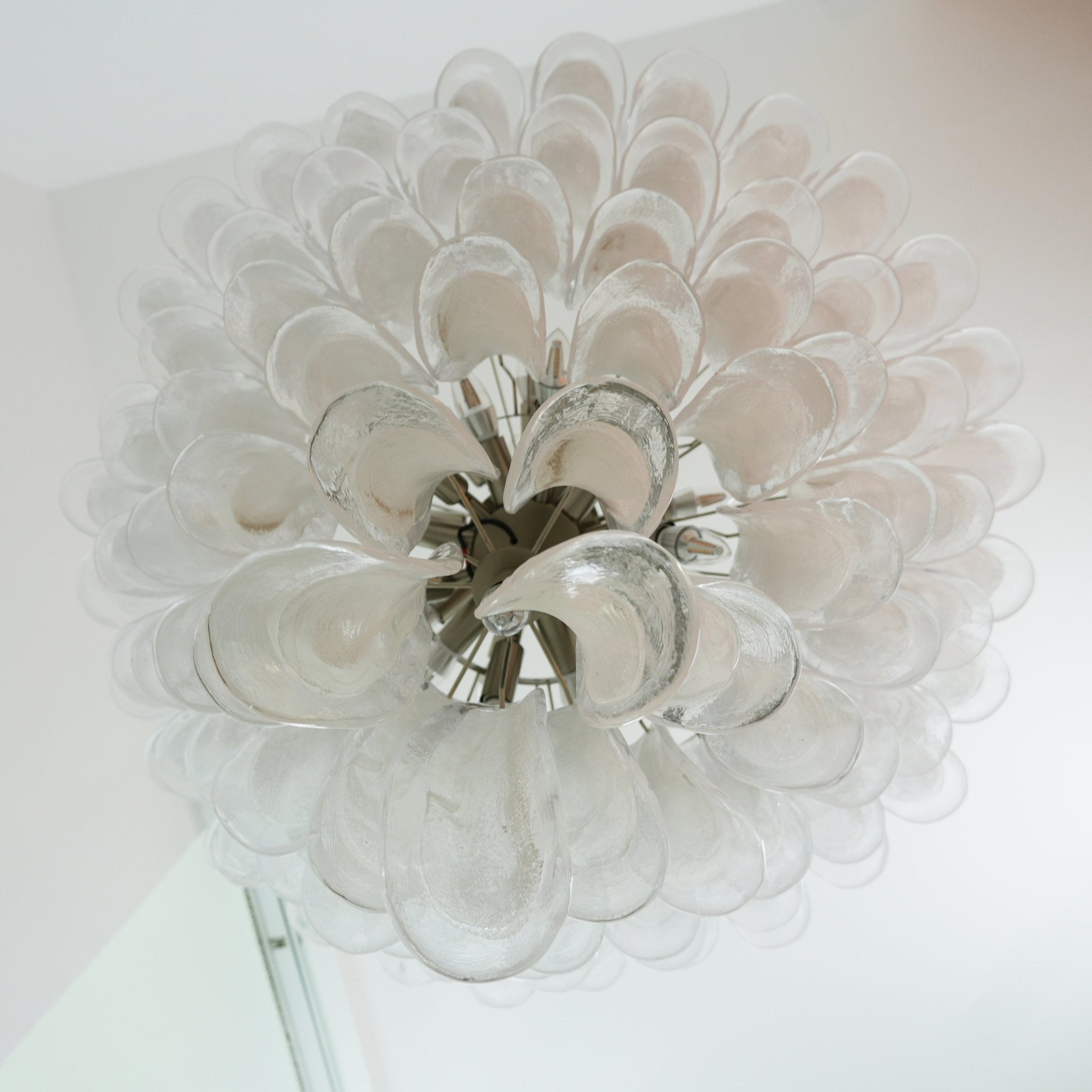 Aurora Lustre Pétales en Verre de Murano Vintage