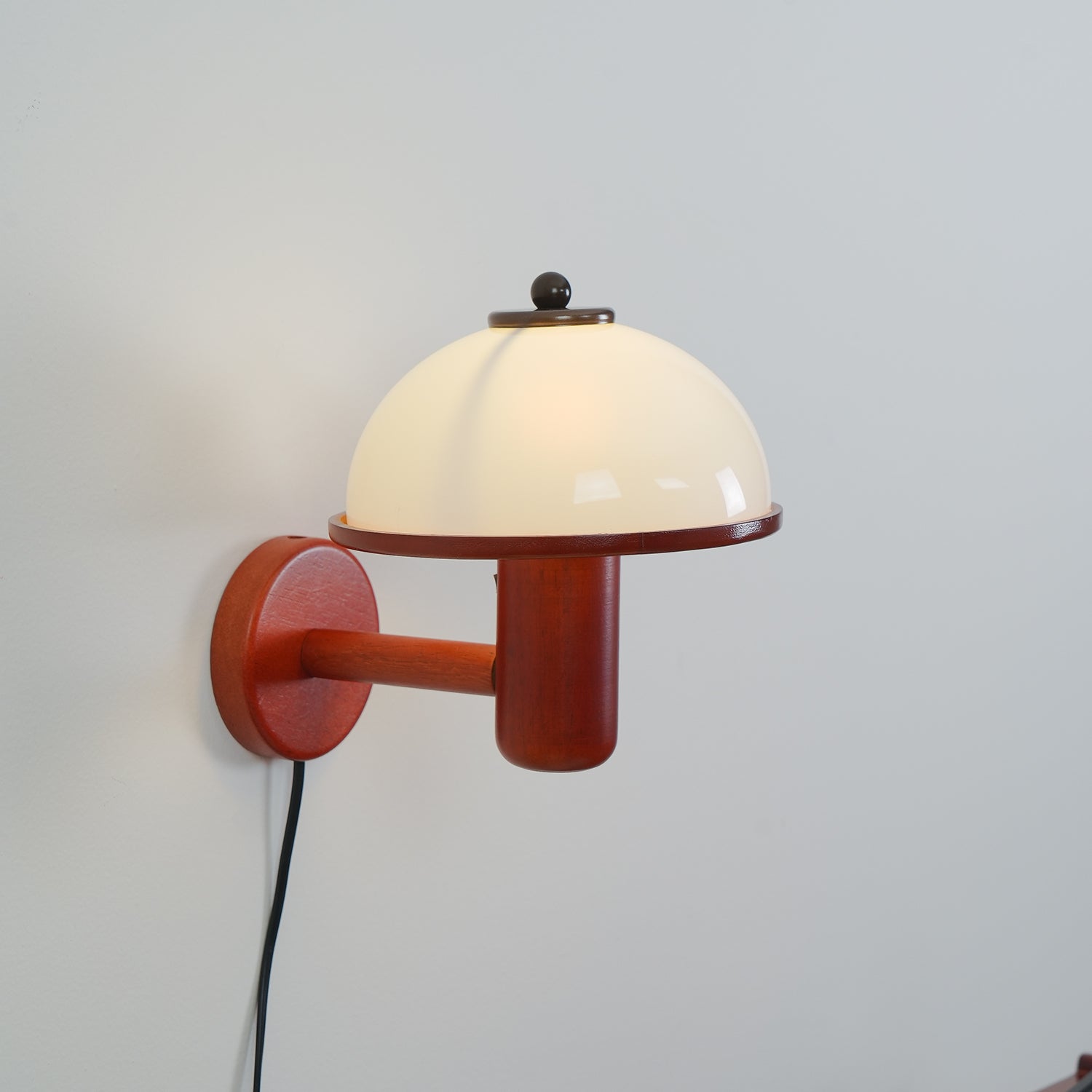 Lustra Wall Lamp Mushroom Wood