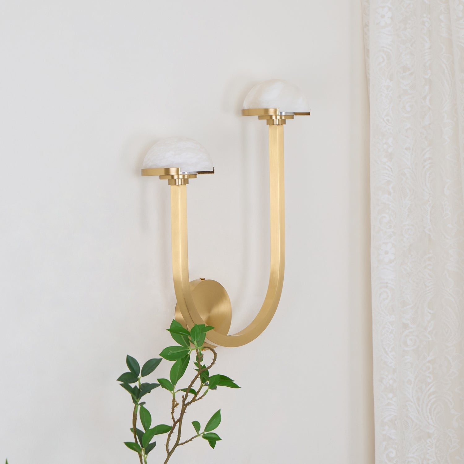 Vitalira Applique Murale Double en Albâtre