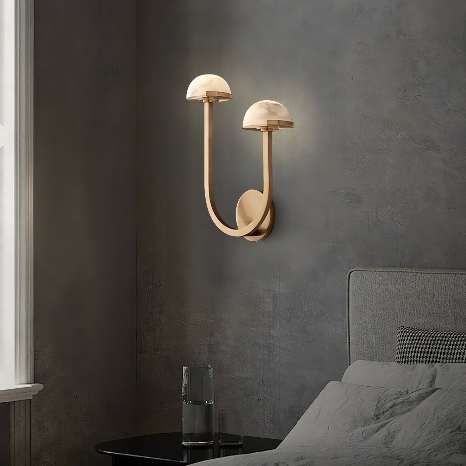 Vitalira Applique Murale Double en Albâtre