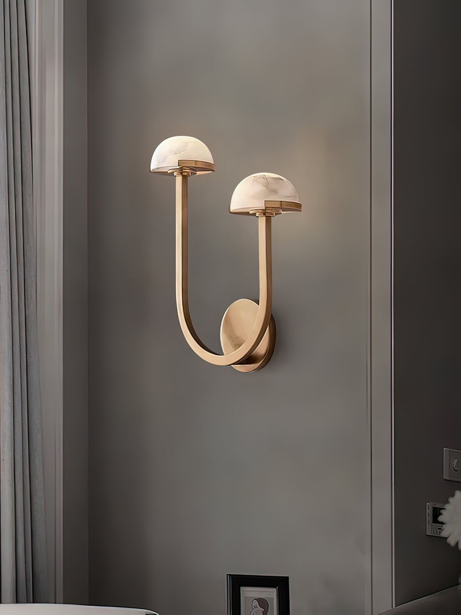Vitalira Applique Murale Double en Albâtre