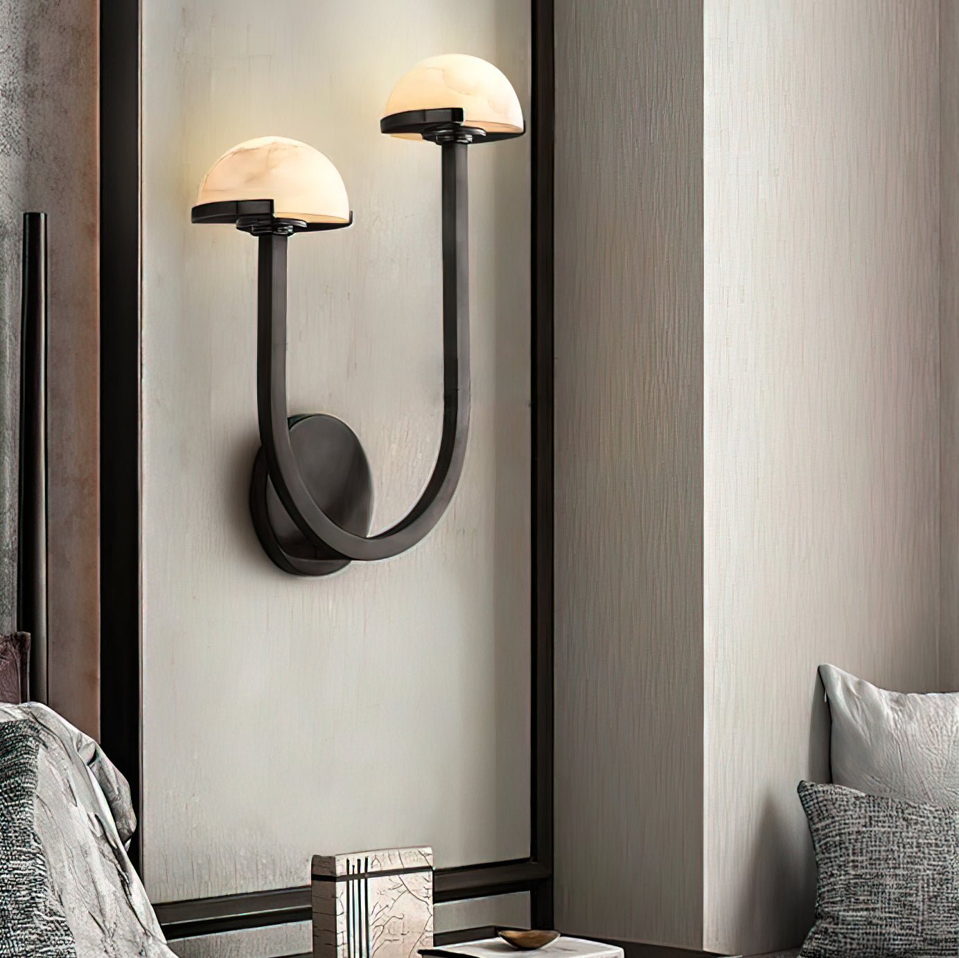 Vitalira Applique Murale Double en Albâtre