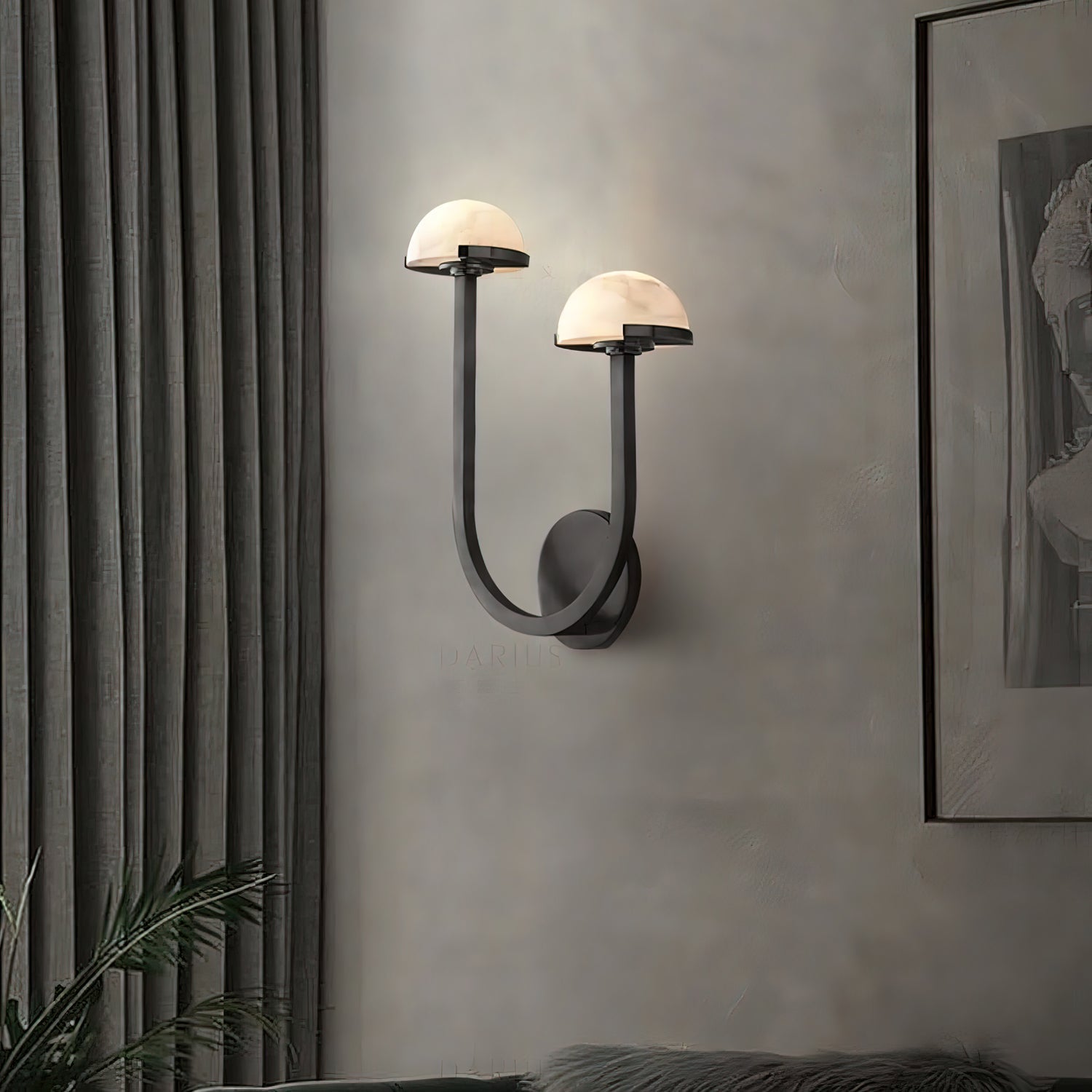 Vitalira Applique Murale Double en Albâtre