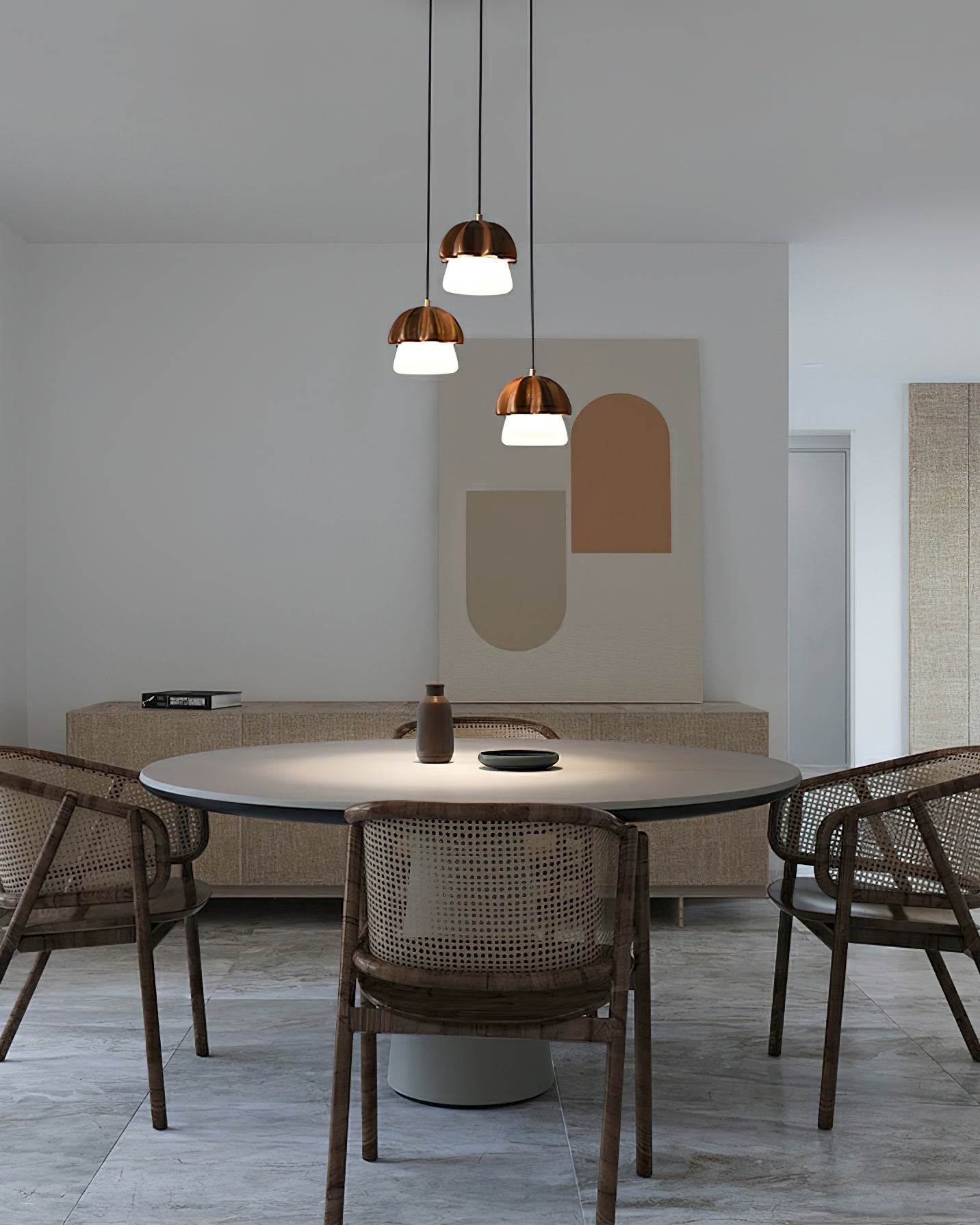 Lustra Suspension Champignon Cluster Bois & Verre