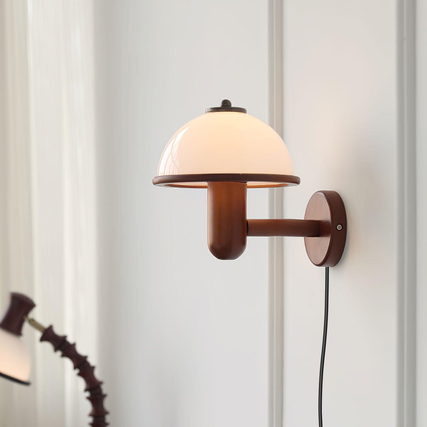 Lustra Applique Murale Champignon Bois de Chêne