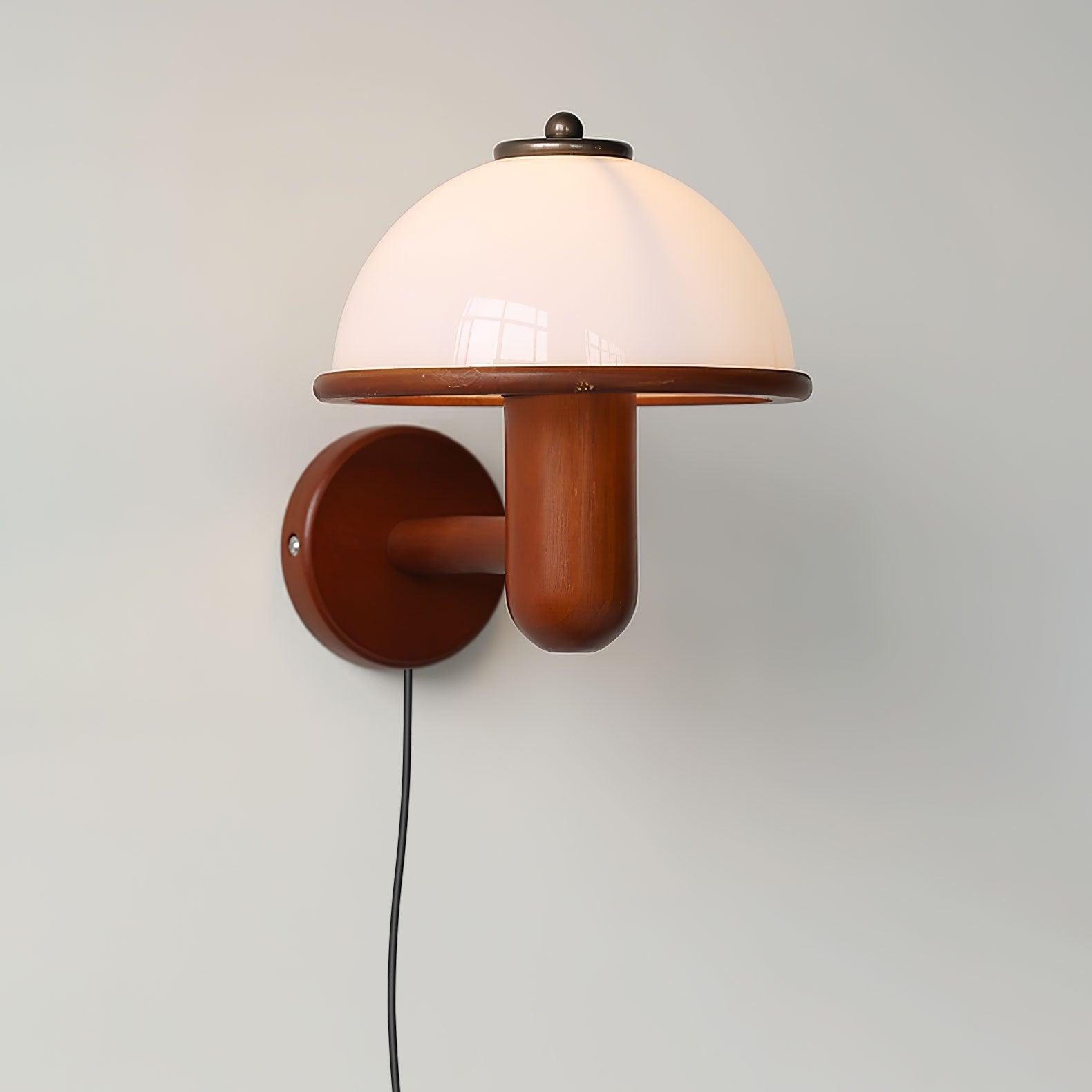 Lustra Wall Lamp Mushroom Wood