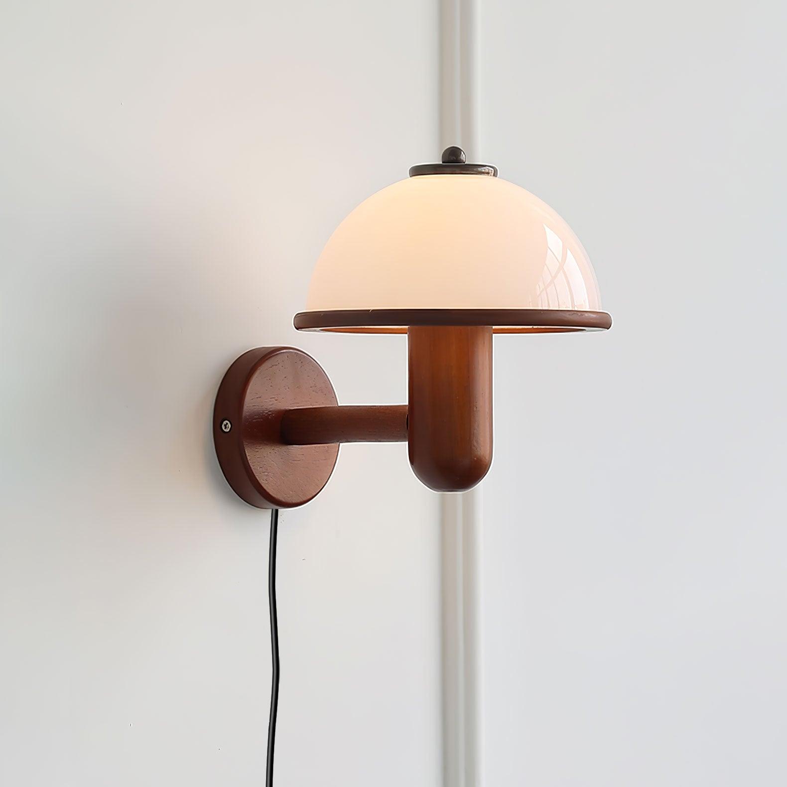 Lustra Wall Lamp Mushroom Wood