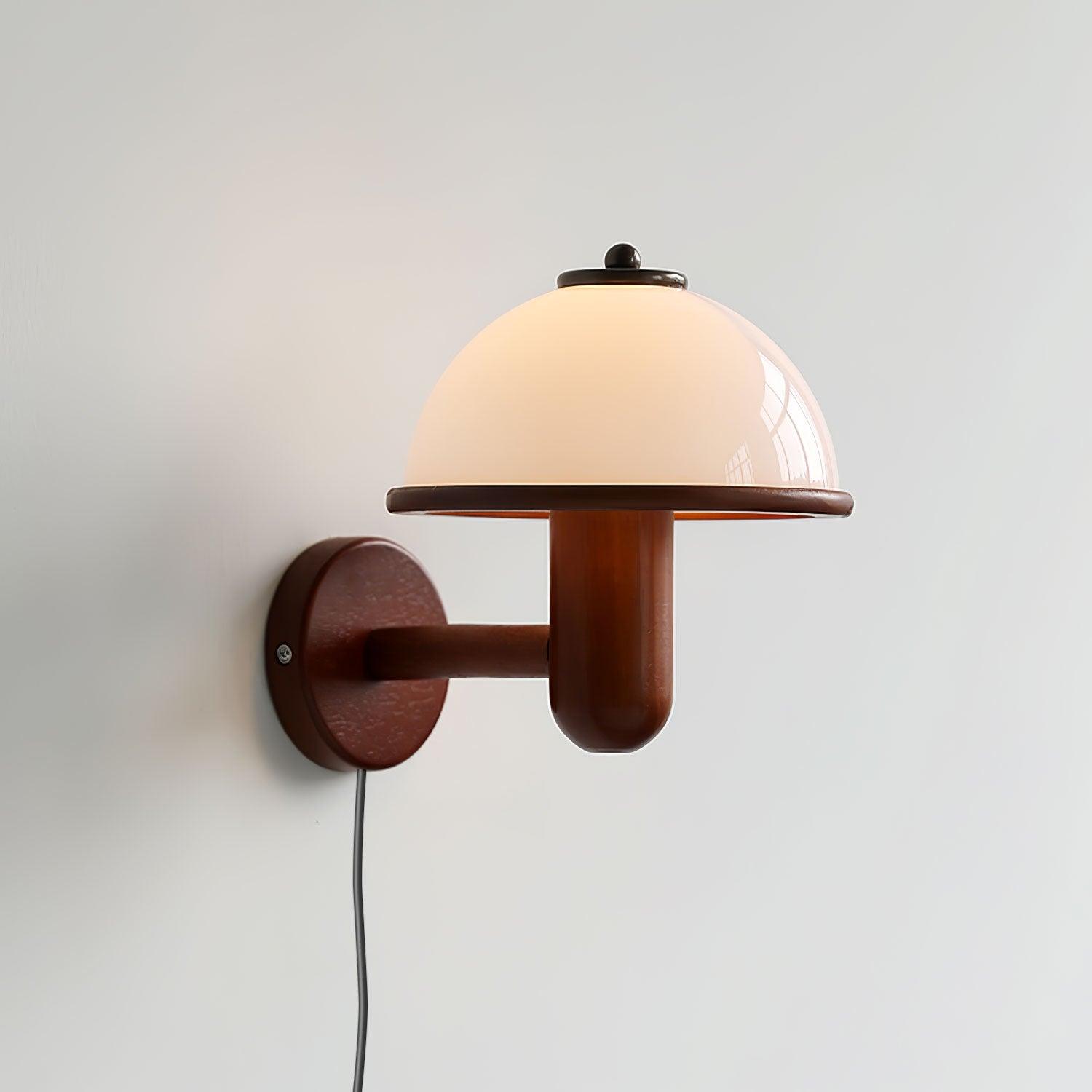Lustra Wall Lamp Mushroom Wood