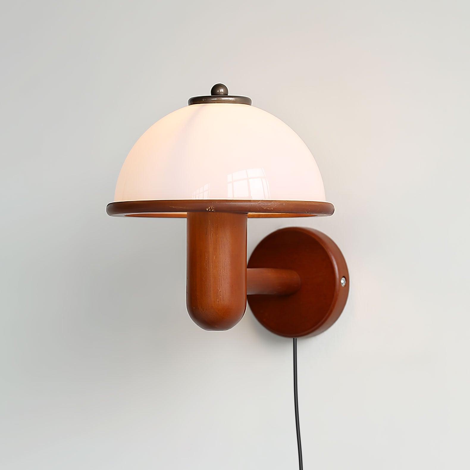 Lustra Wall Lamp Mushroom Wood