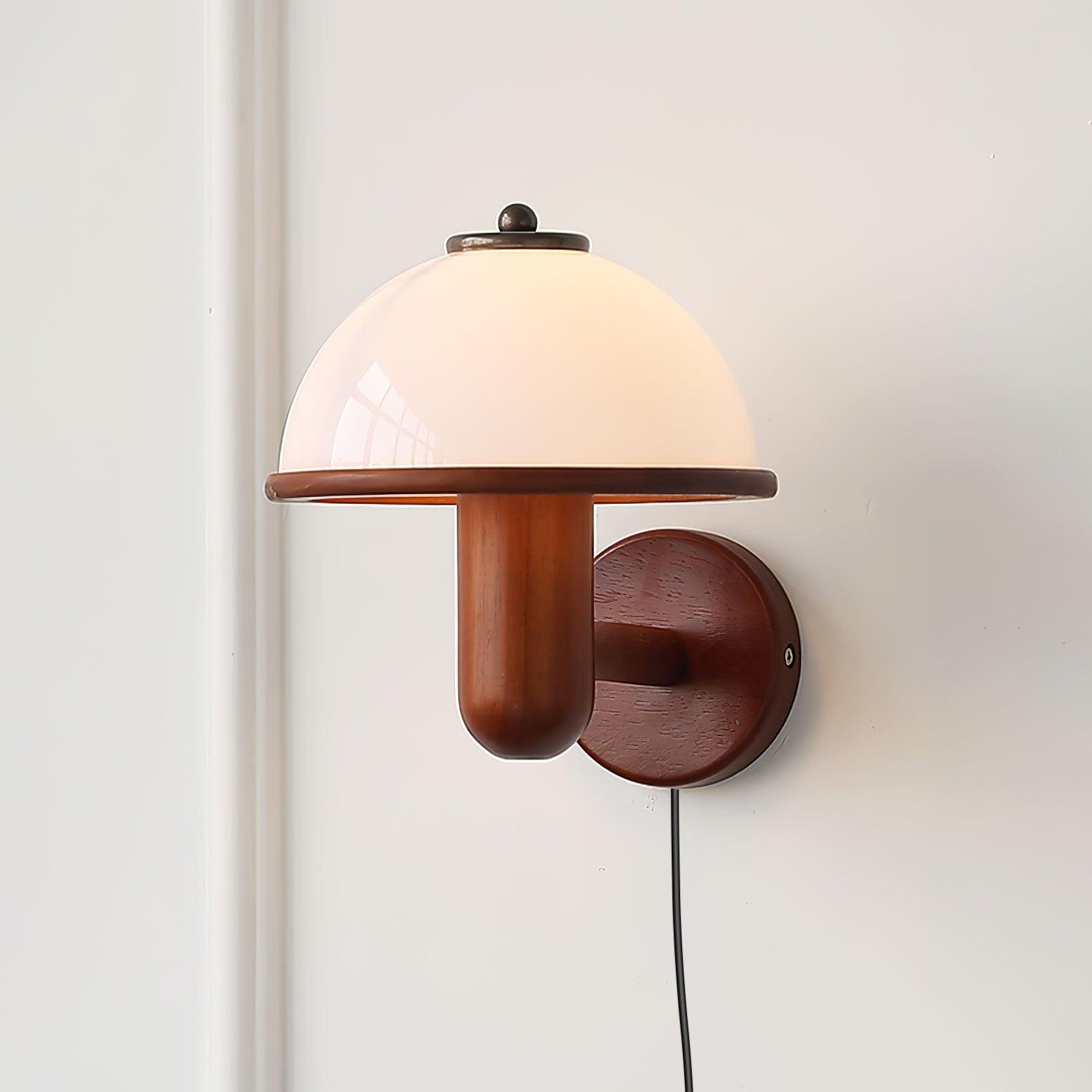 Lustra Wall Lamp Mushroom Wood