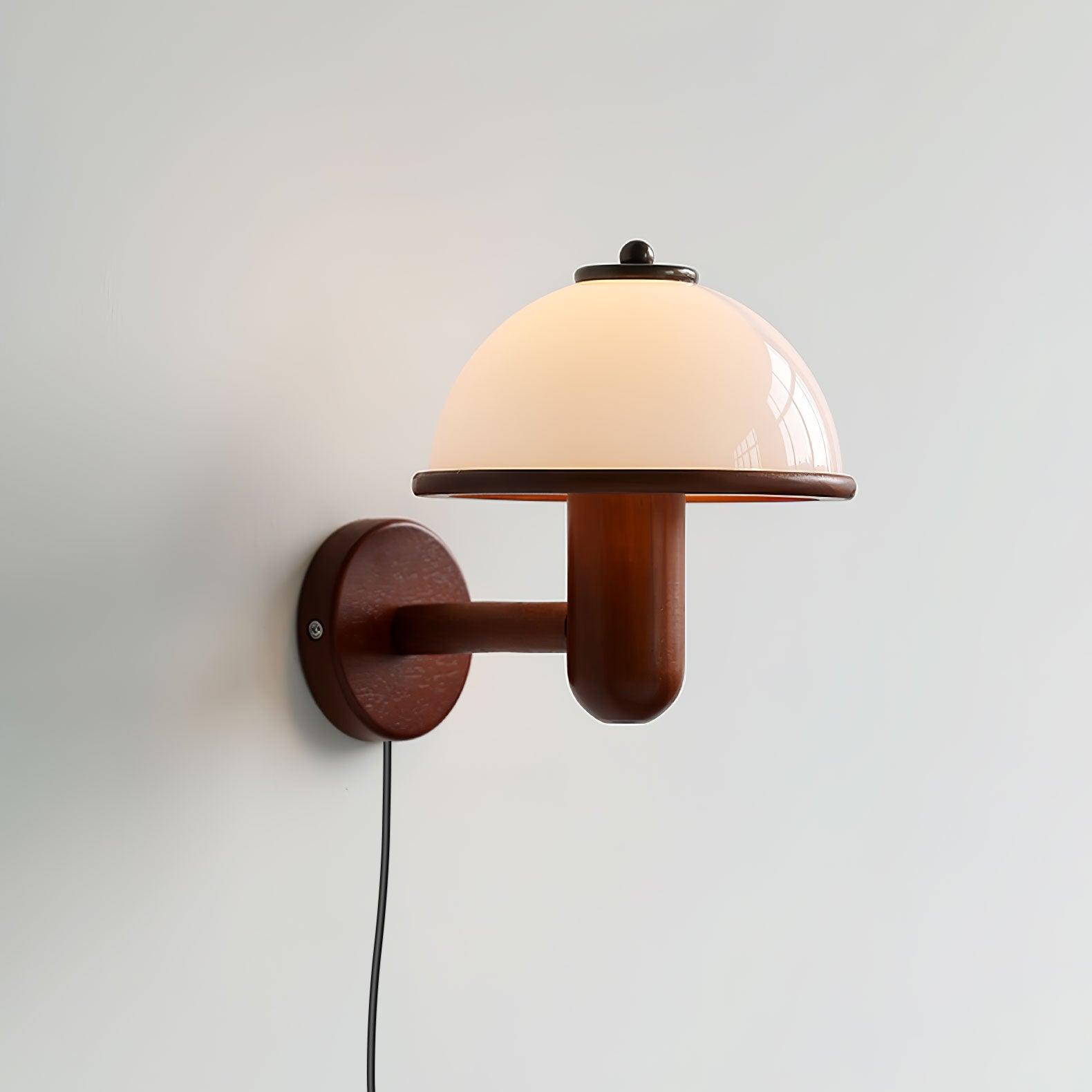Lustra Applique Murale Champignon Bois de Chêne