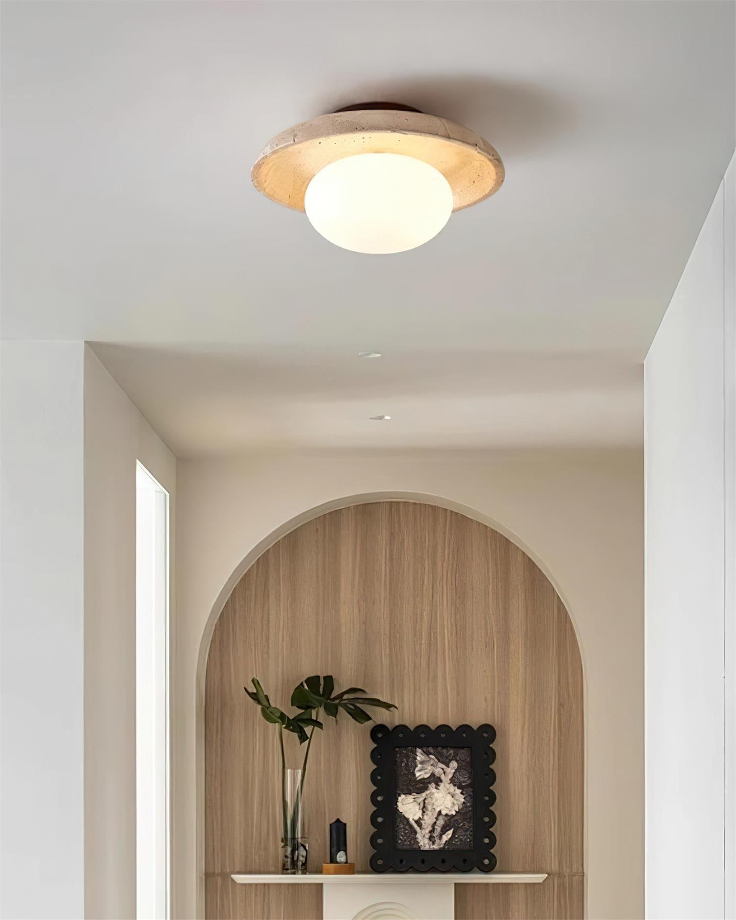 Mylie Plafonnier Minimaliste en Travertin