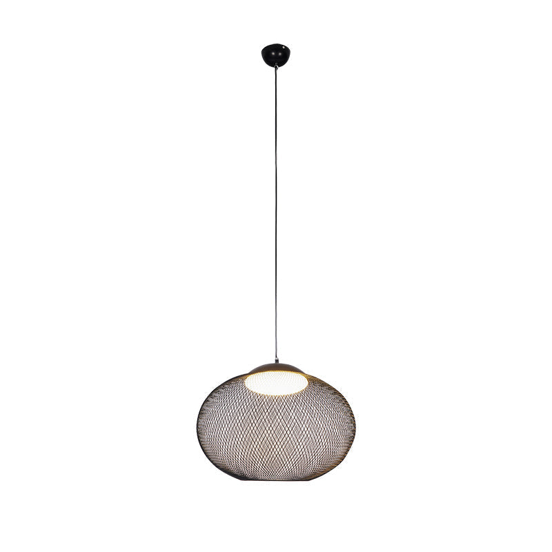 Lustra Suspension Lampe Maille Noire