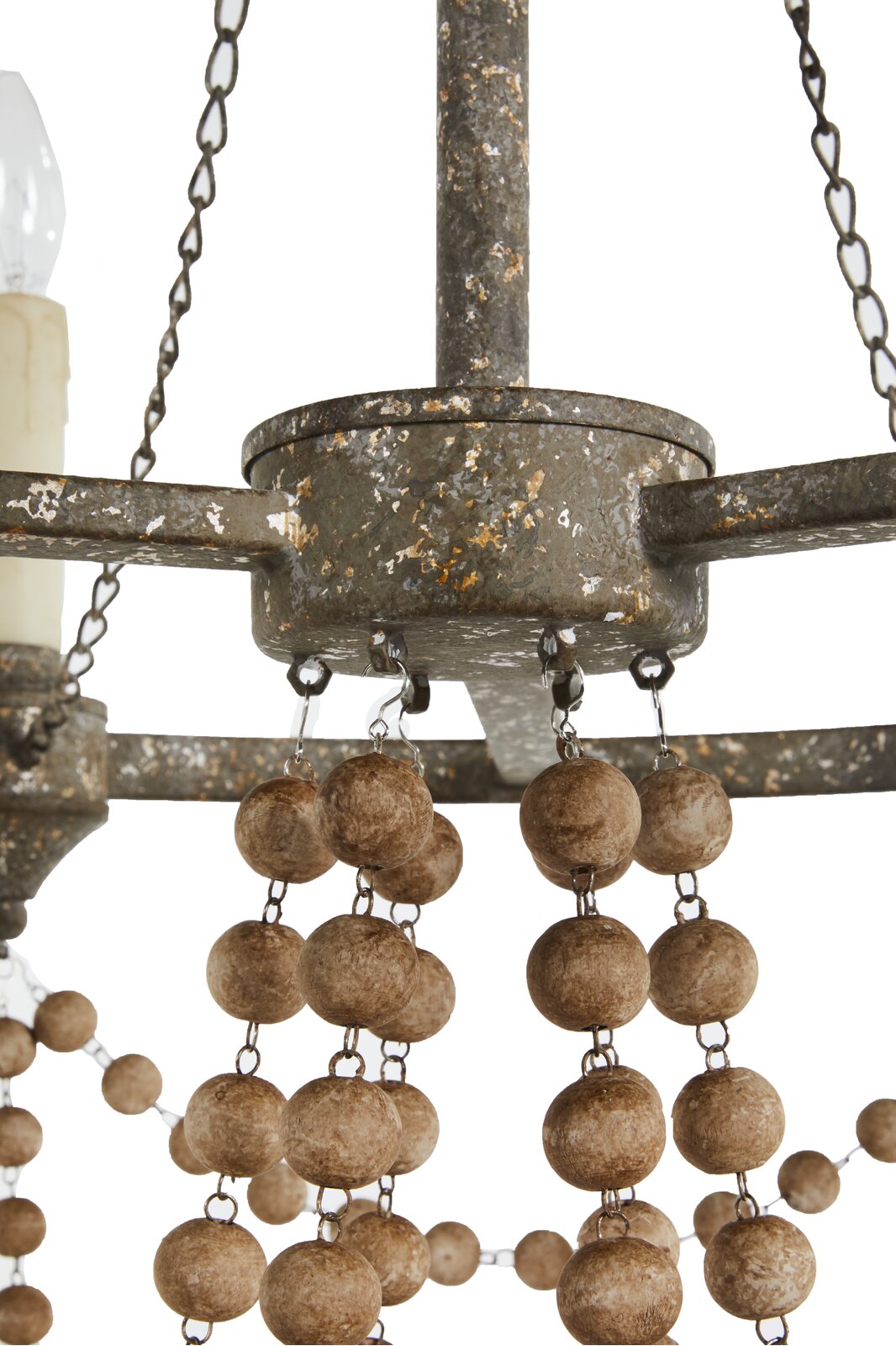 Eurnoros Lustre Vintage Industriel en Bois et Métal