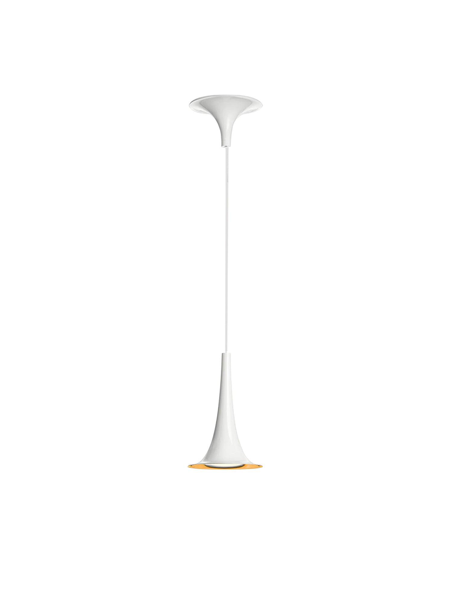 Solara Lampe suspendue en acrylique en forme de trompette contemporaine