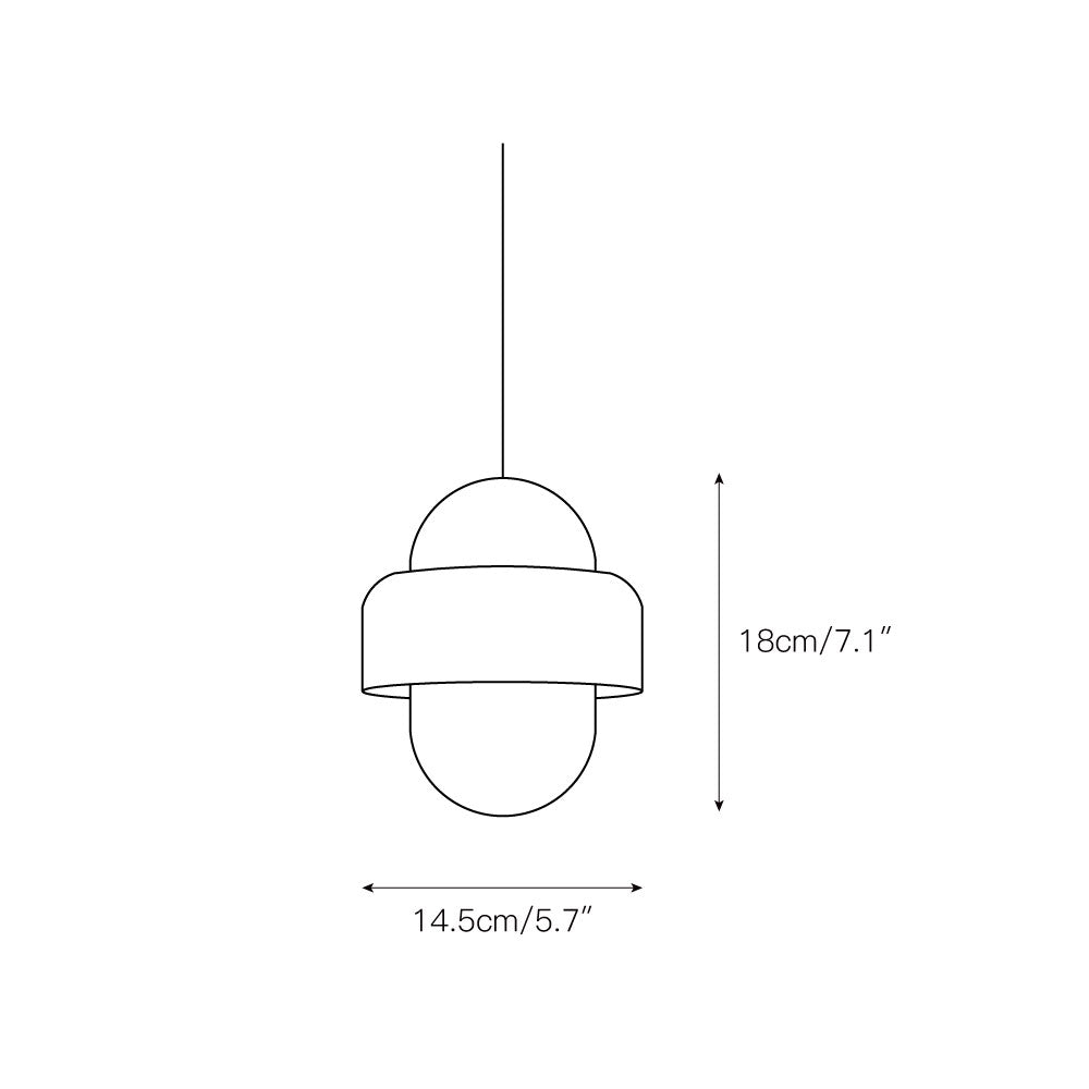 Elliren Suspension Moderne Minimaliste en Verre et Marbre
