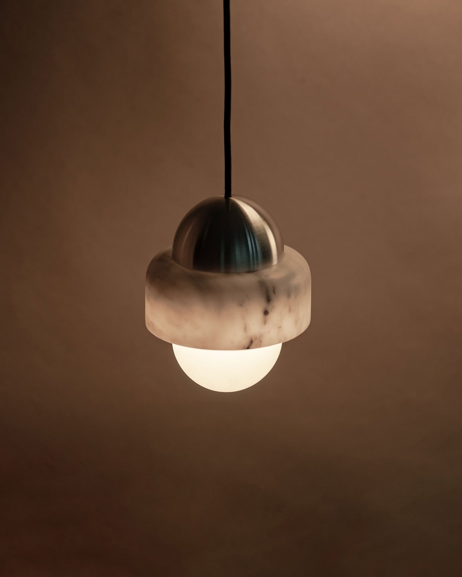 Elliren Suspension Moderne Minimaliste en Verre et Marbre