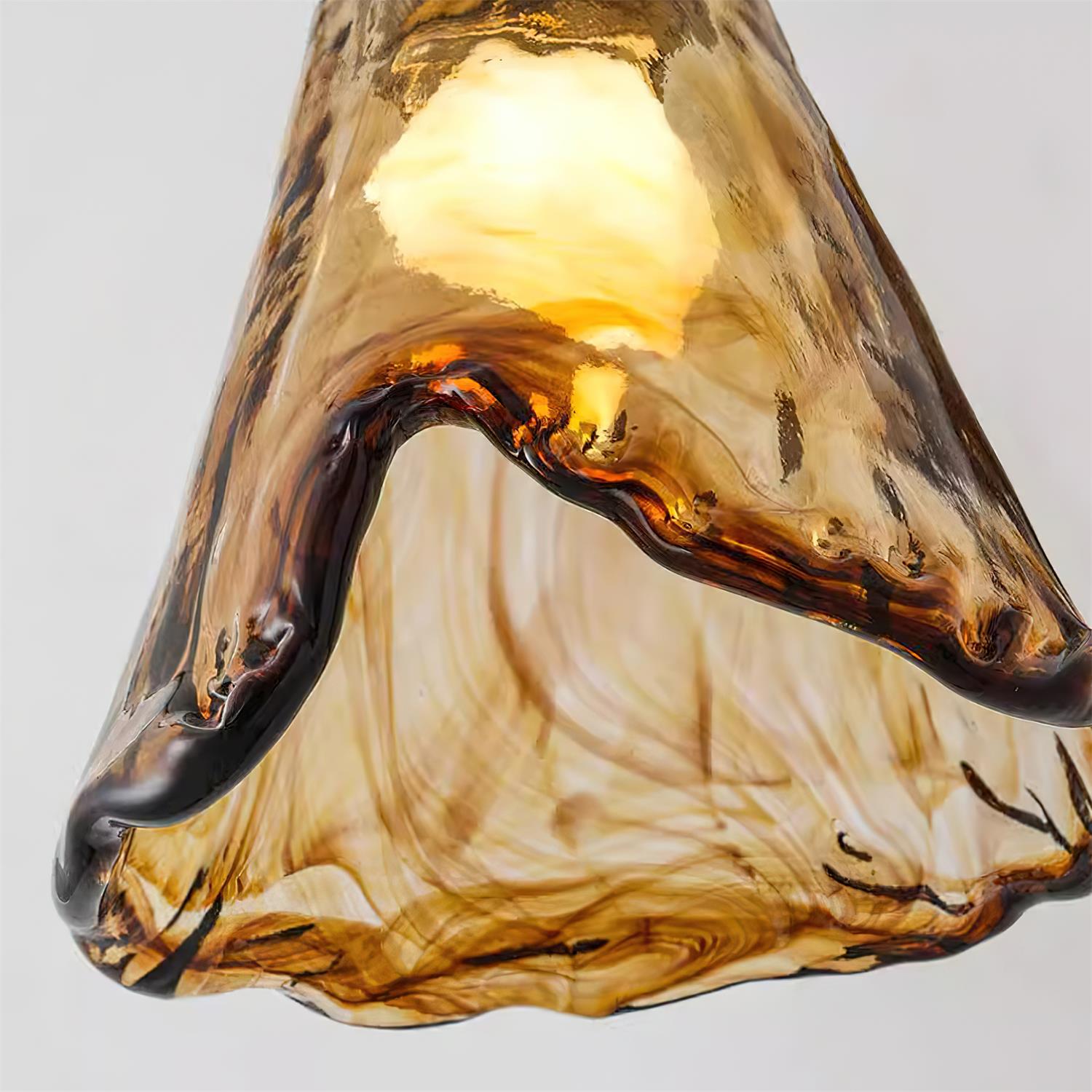 Velimo Plafonnier en Verre Ambre