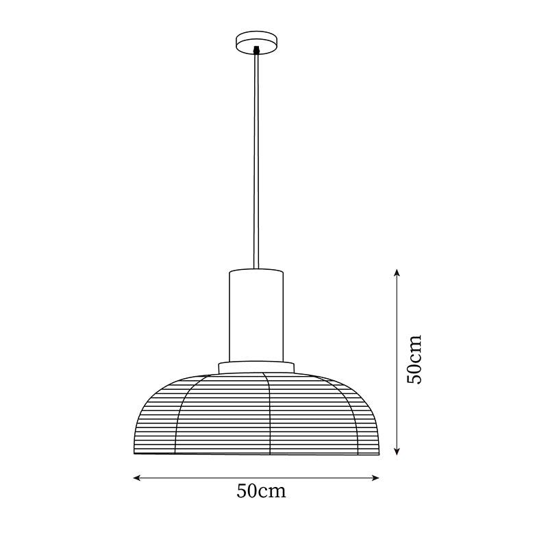 Suspension Abat-jour en Tissu Blanc Câble Noir Lueur Ambiante Douce