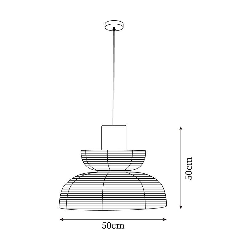 Suspension Abat-jour en Tissu Blanc Câble Noir Lueur Ambiante Douce