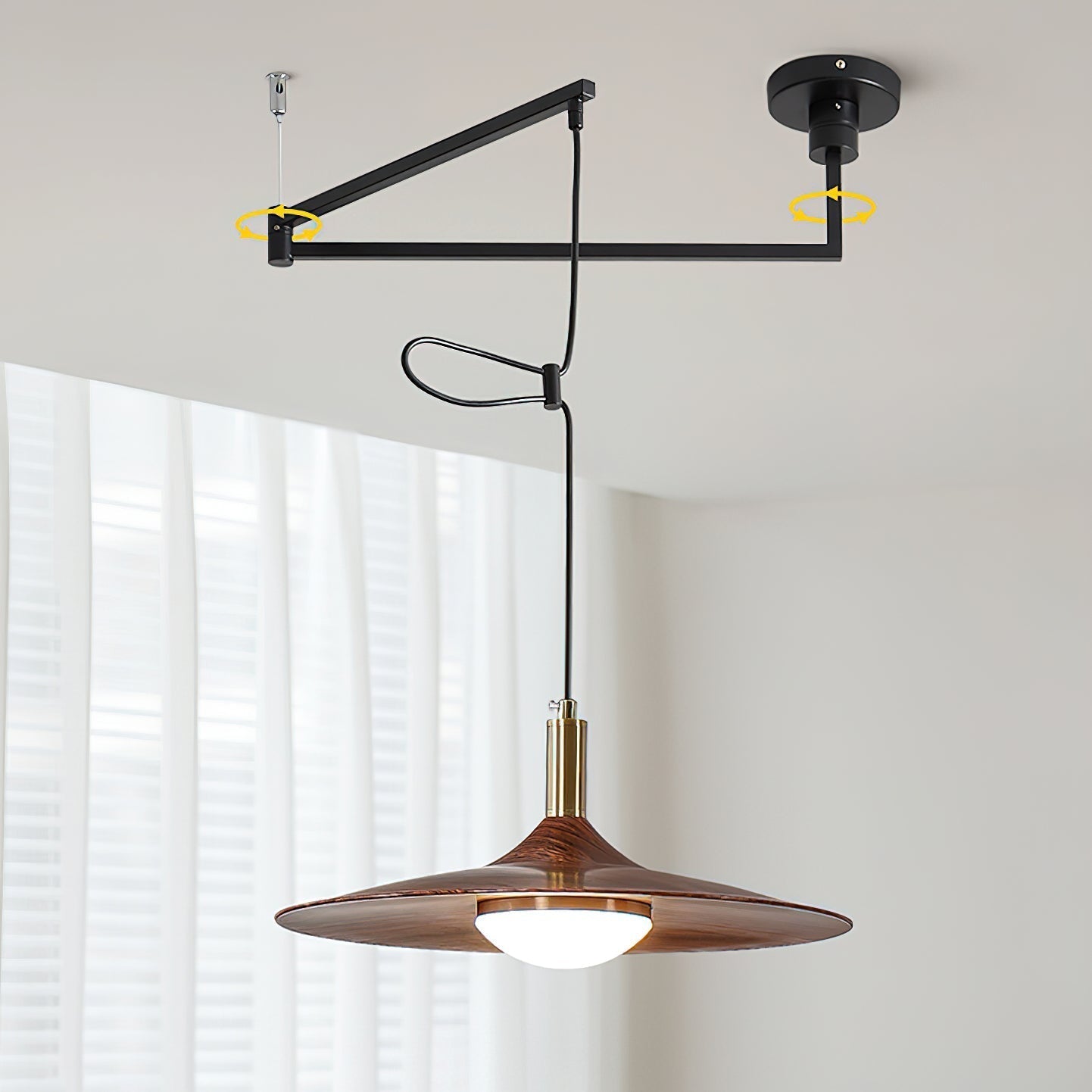 Veylo Lustra Lampe Suspendue Bras Pivotant Ajustable