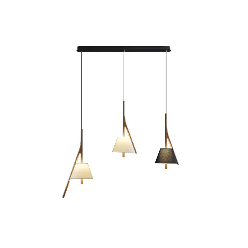 Zovenarae Triangulaire Bois Pendentif Lumière