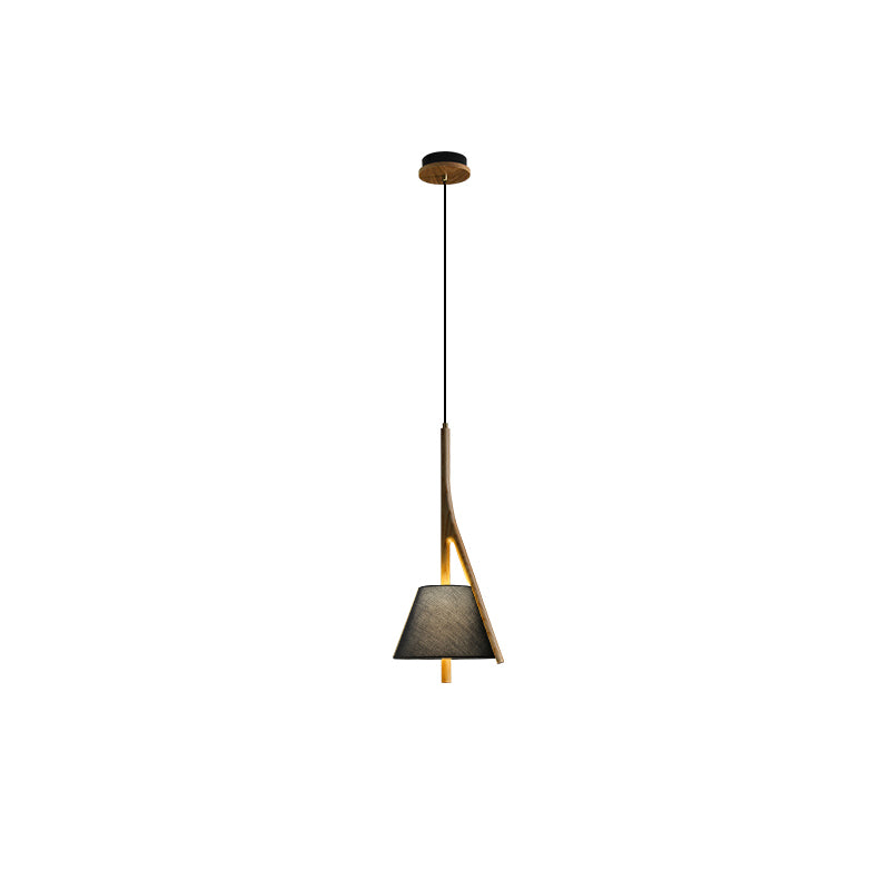 Zovenarae Triangulaire Bois Pendentif Lumière