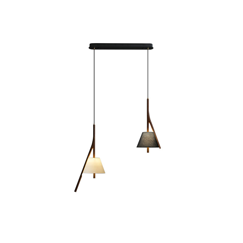 Zovenarae Triangulaire Bois Pendentif Lumière