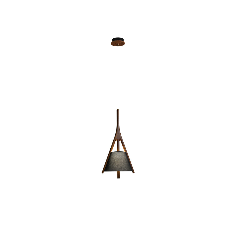 Zovenarae Triangulaire Bois Pendentif Lumière