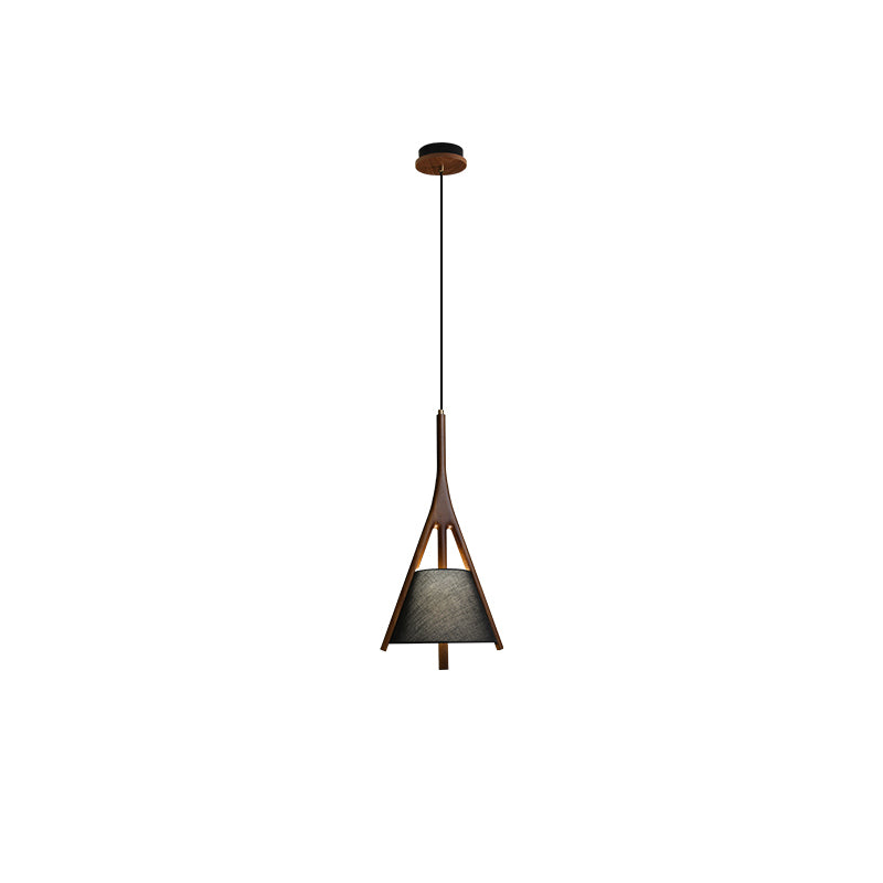Zovenarae Triangulaire Bois Pendentif Lumière