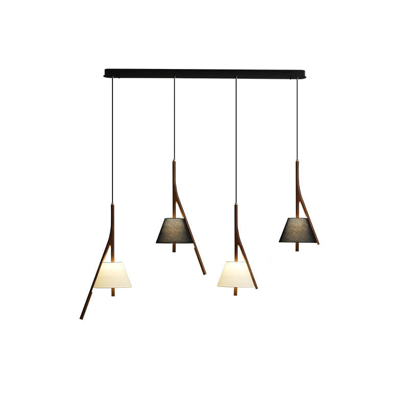 Zovenarae Triangulaire Bois Pendentif Lumière