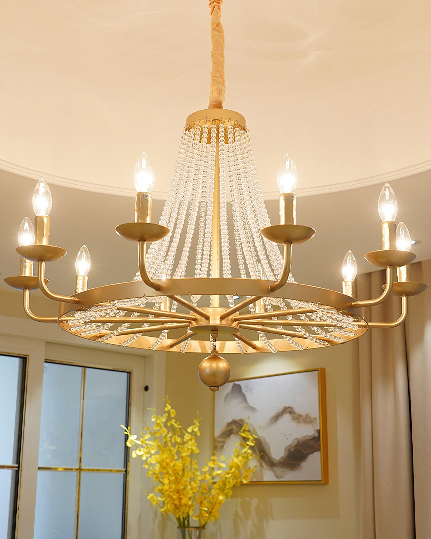 Naples Lustre Perles de Cristal Rustique Blanc Gris Royal