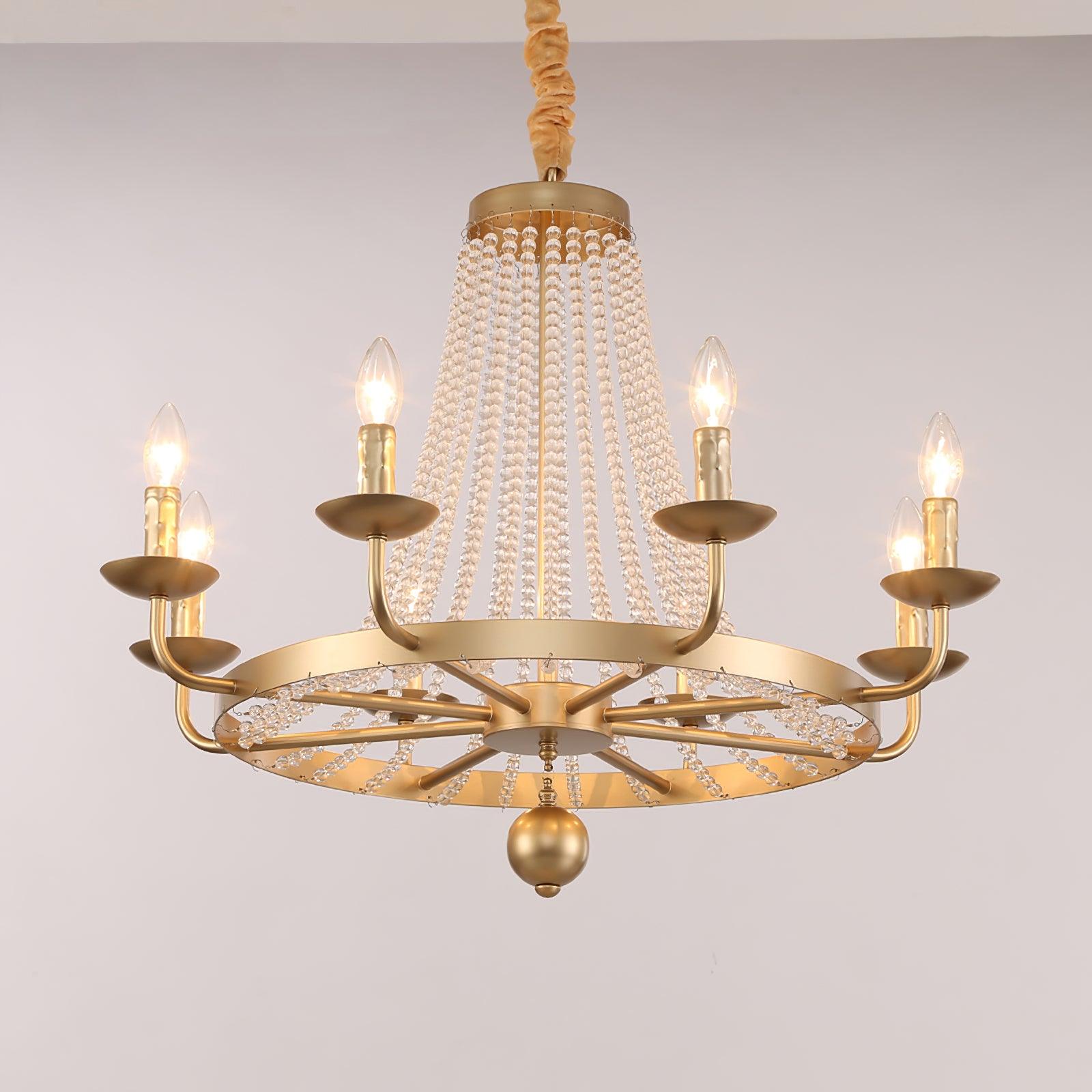 Naples Lustre Crystal Fer Rustique Moderne