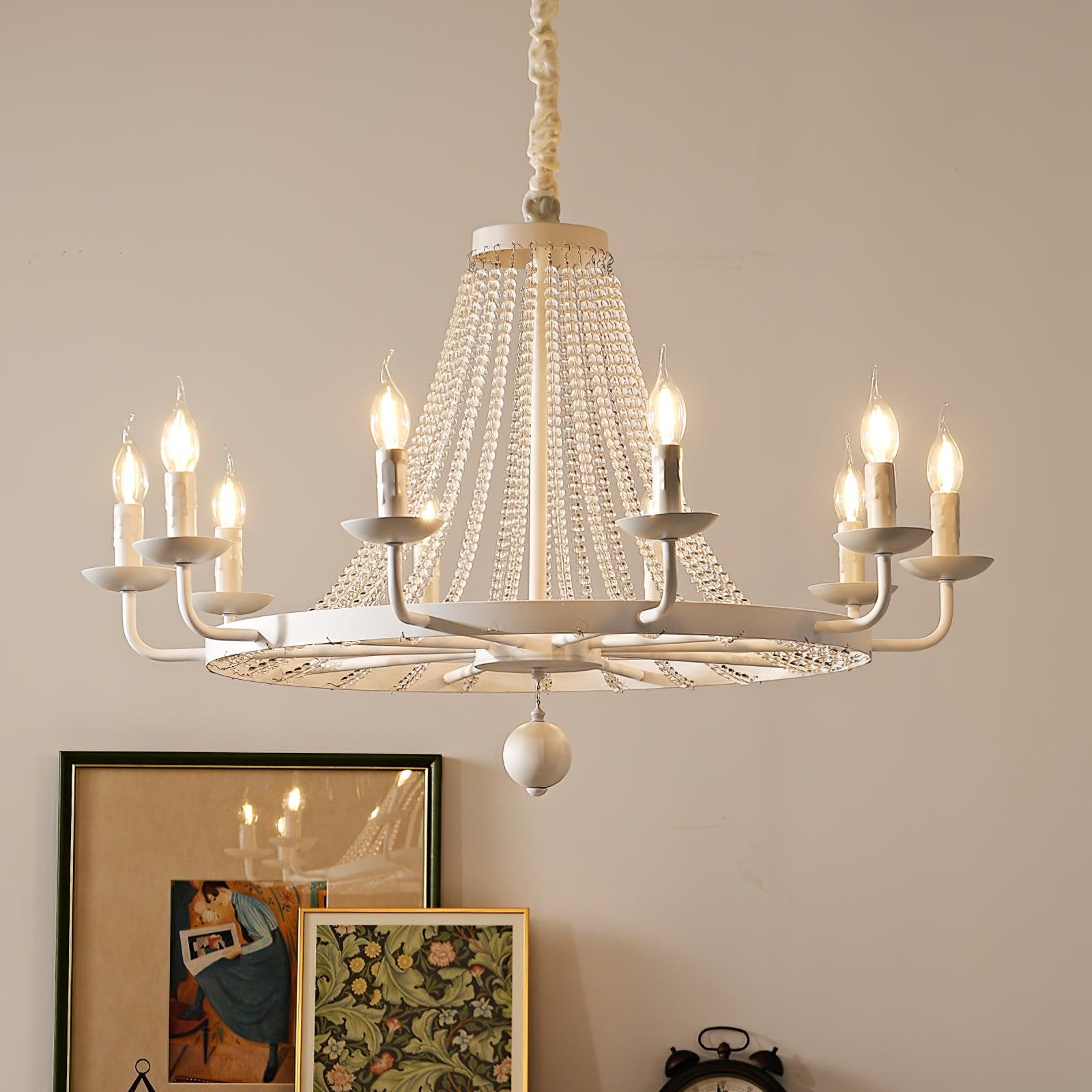 Naples Lustre Crystal Fer Rustique Moderne