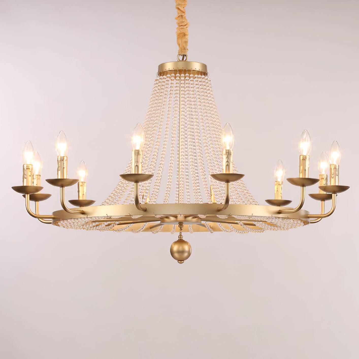 Naples Lustre Crystal Fer Rustique Moderne