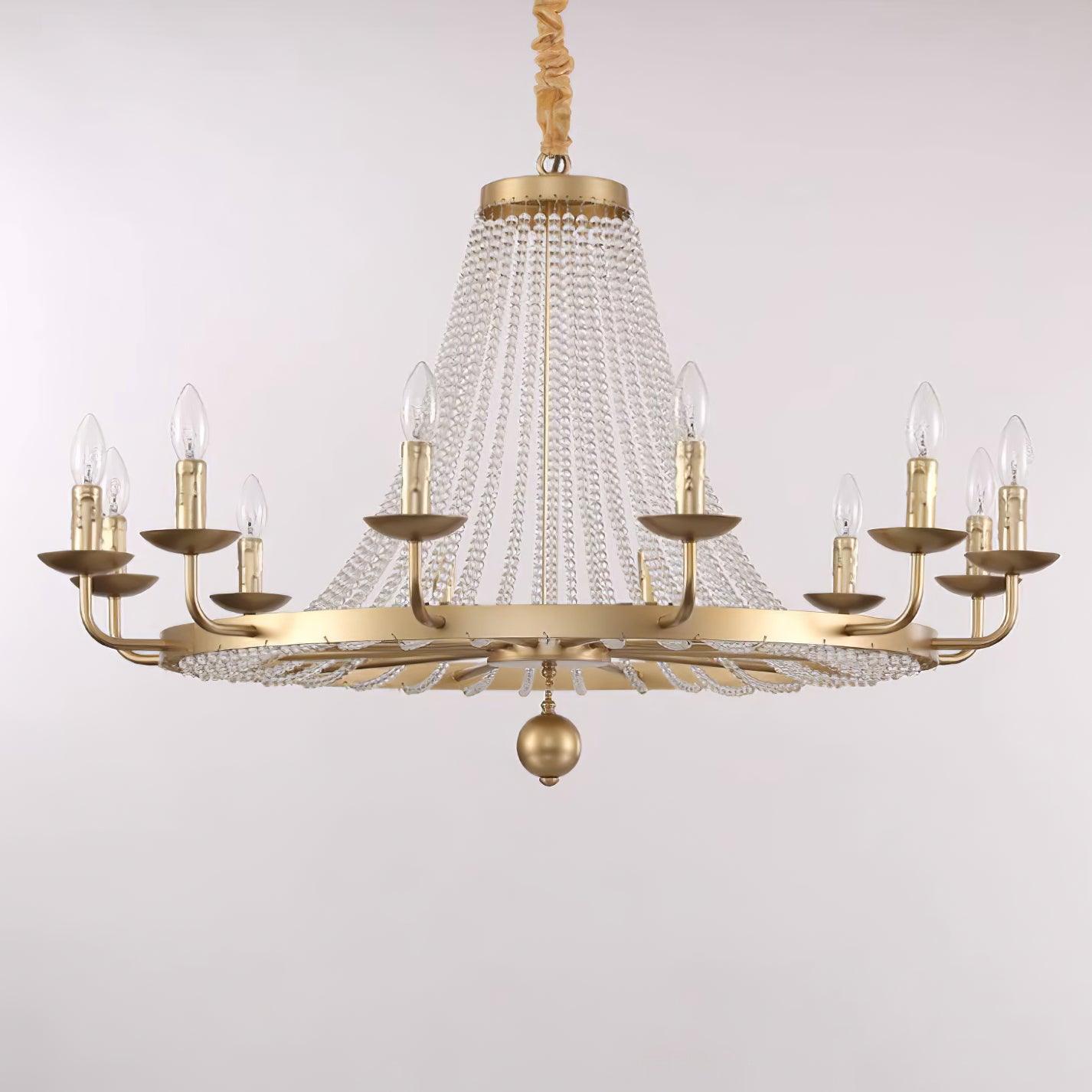 Naples Lustre Perles de Cristal Rustique Blanc Gris Royal